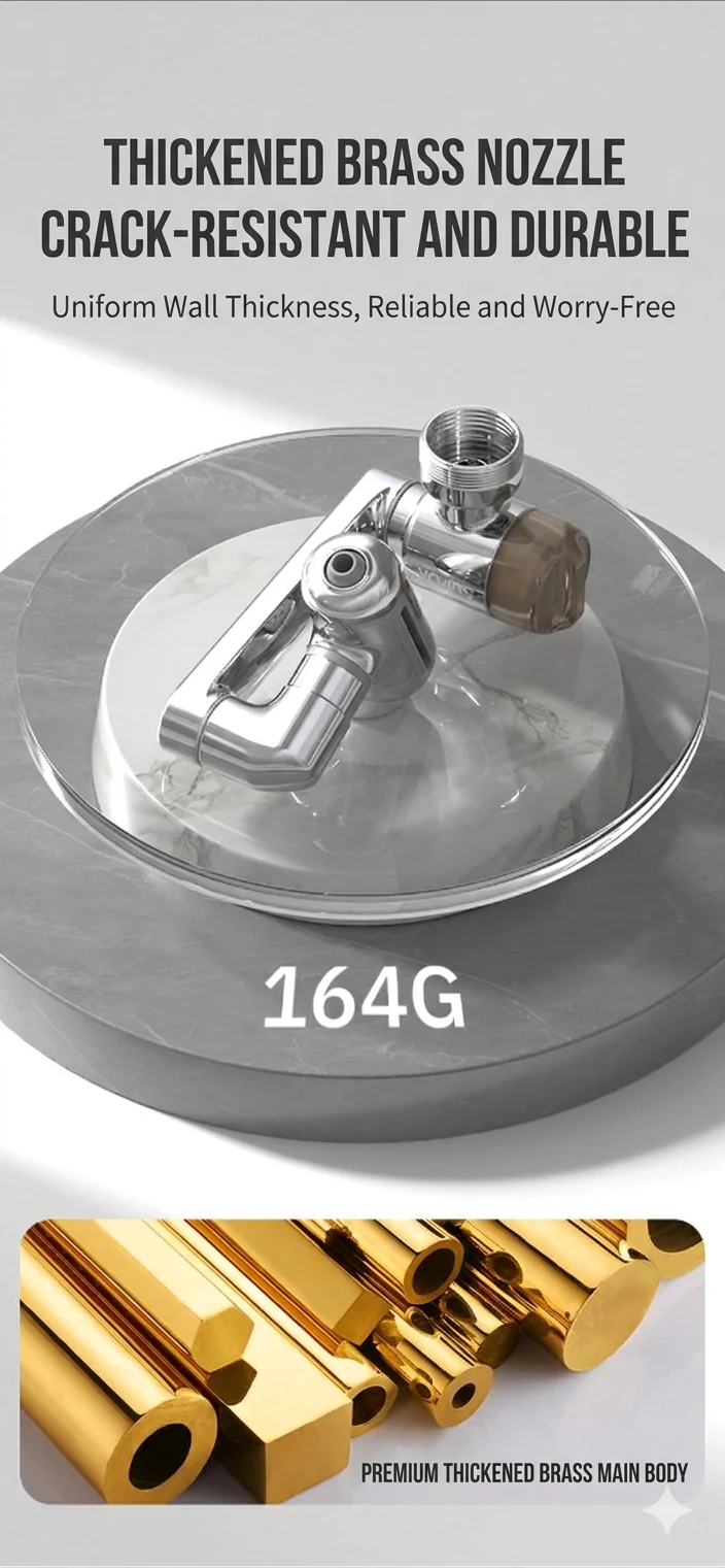 [GOLD] 1080° Rotating Faucet Extender with Upward Facial Mist, 4 Water Modes & Built-In Filter - Image 7