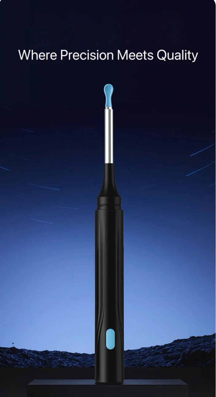 [GOLD] 10MP HD Ear Cleaner Kit with Precision Tweezers & Silicone Scoop - Image 11