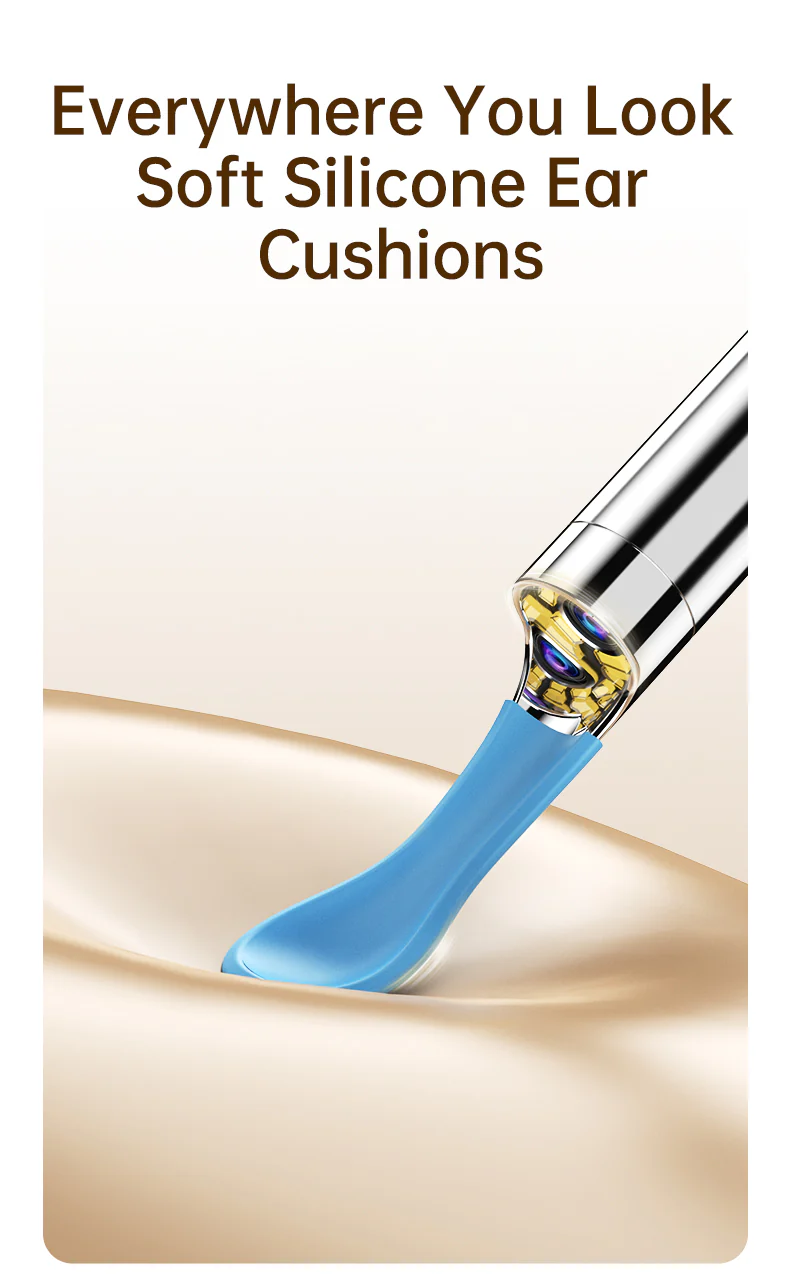[GOLD] 10MP HD Ear Cleaner Kit with Precision Tweezers & Silicone Scoop - Image 6
