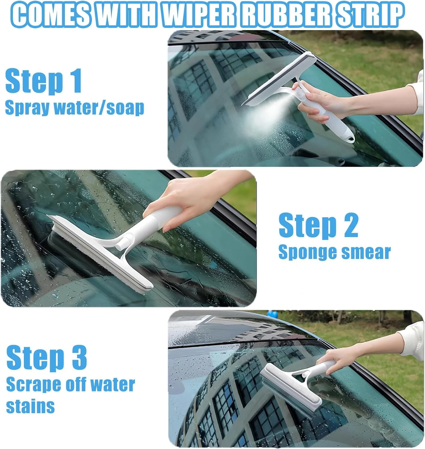 [GOLD] 3-in-1 Spray Window & Mirror Squeegee - Image 4