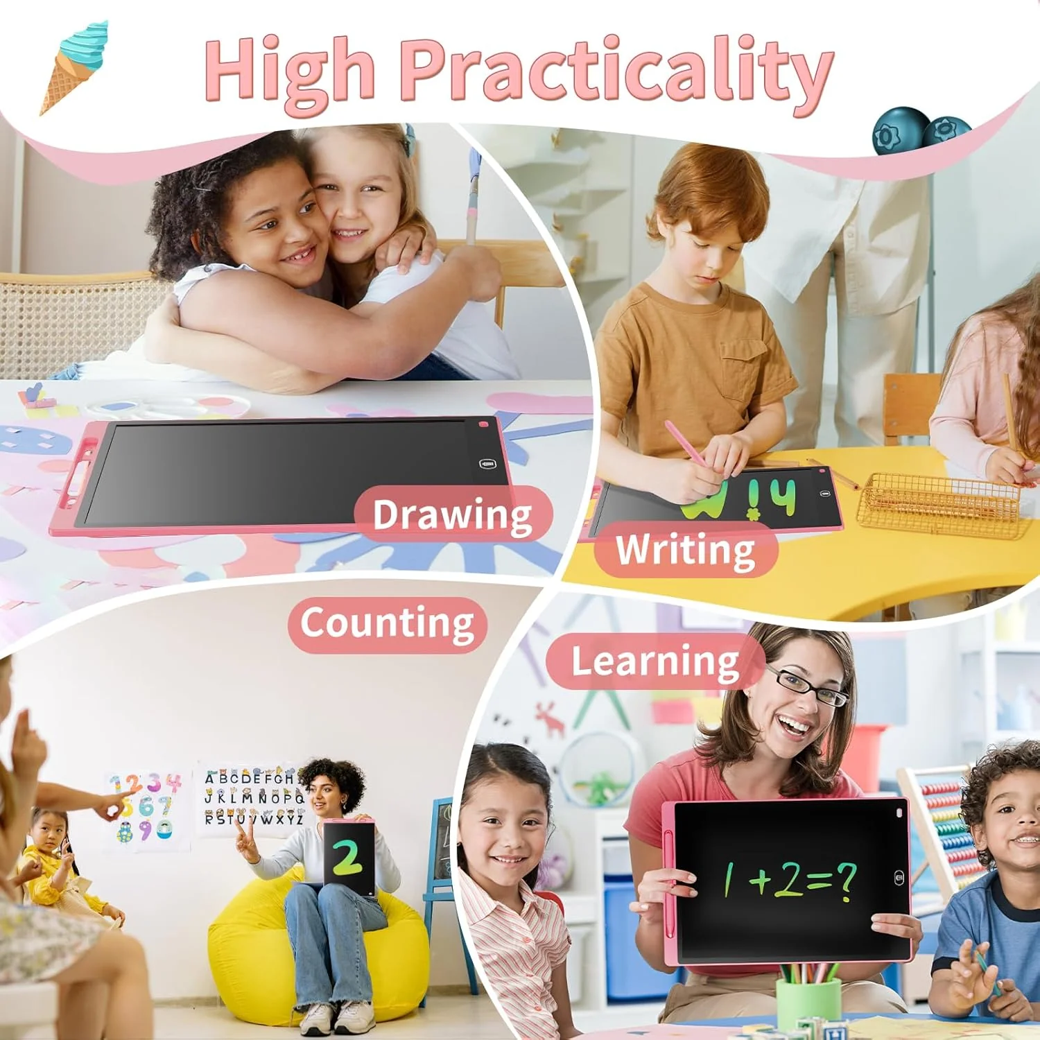 [GOLD] 3-Pack Reusable LCD Drawing Board for Kids – Paper-Free Doodle Tablets - Image 4