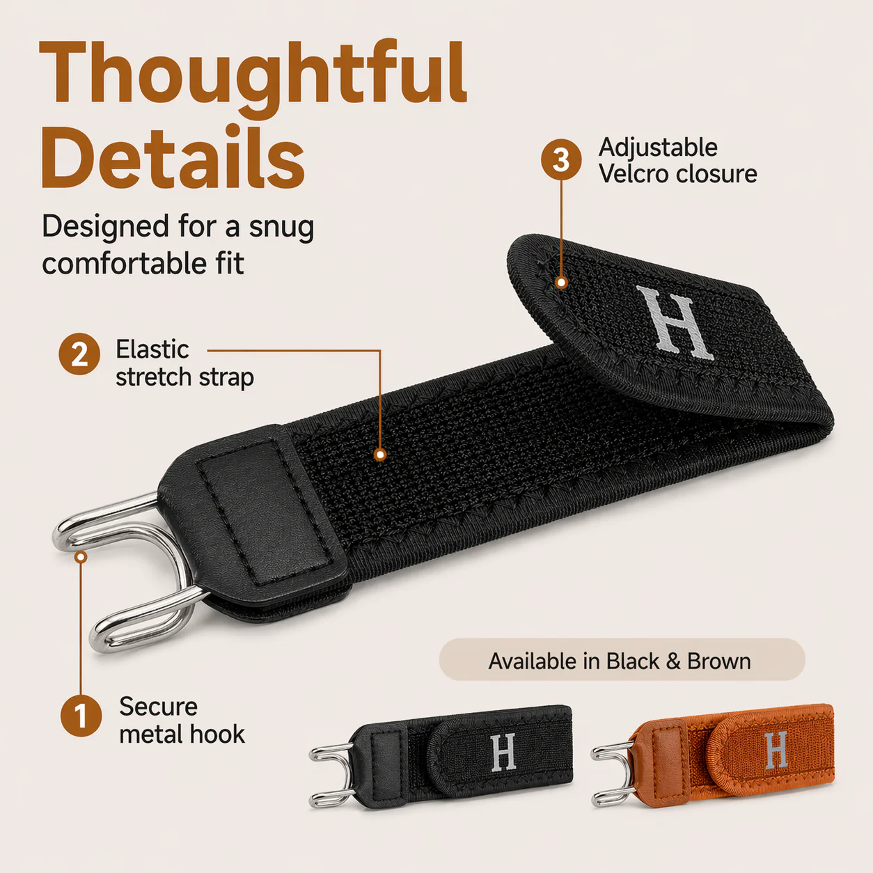 [GOLD] 4-Pack No-Buckle Belt for Loose Waistbands - Image 5