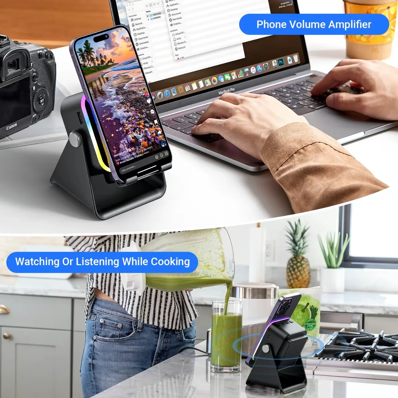 [GOLD] 5-in-1 Induction Phone Speaker Stand - Image 7