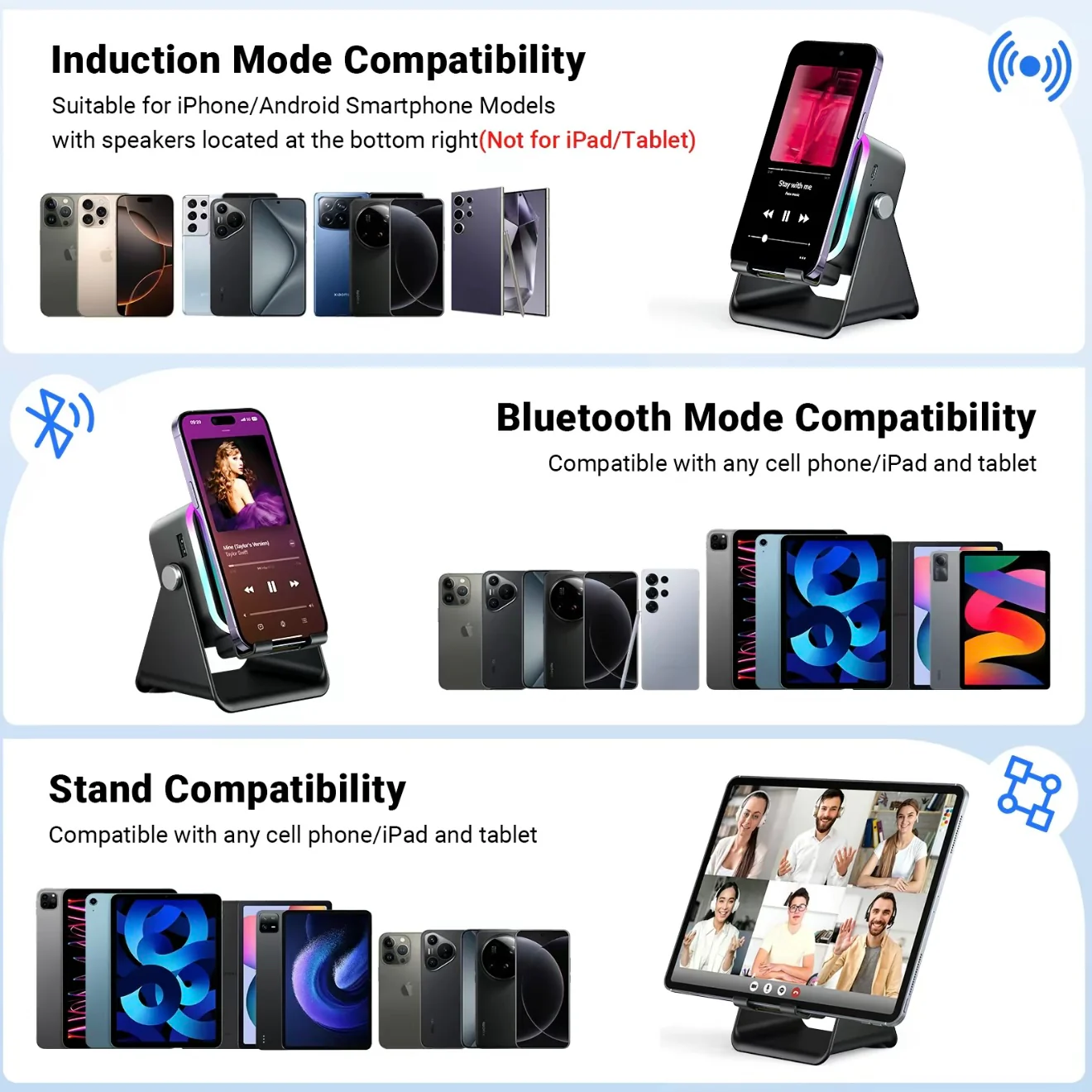 [GOLD] 5-in-1 Induction Phone Speaker Stand - Image 8