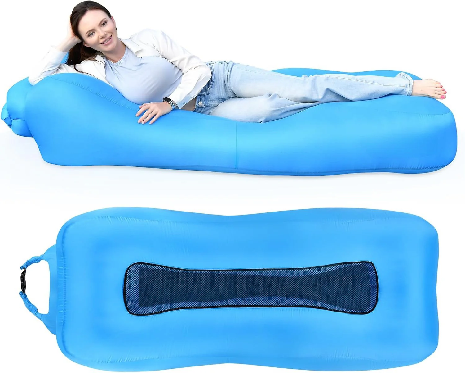 [GOLD] AeroLounge Go – Compact Pump-Free Inflatable Lounger - Image 10