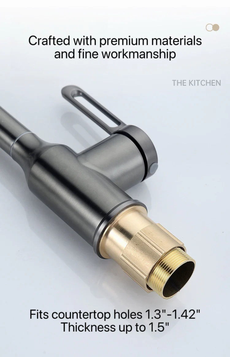 [GOLD] AeroSpa 4-Mode Stainless Steel Bathroom Faucet - Image 8