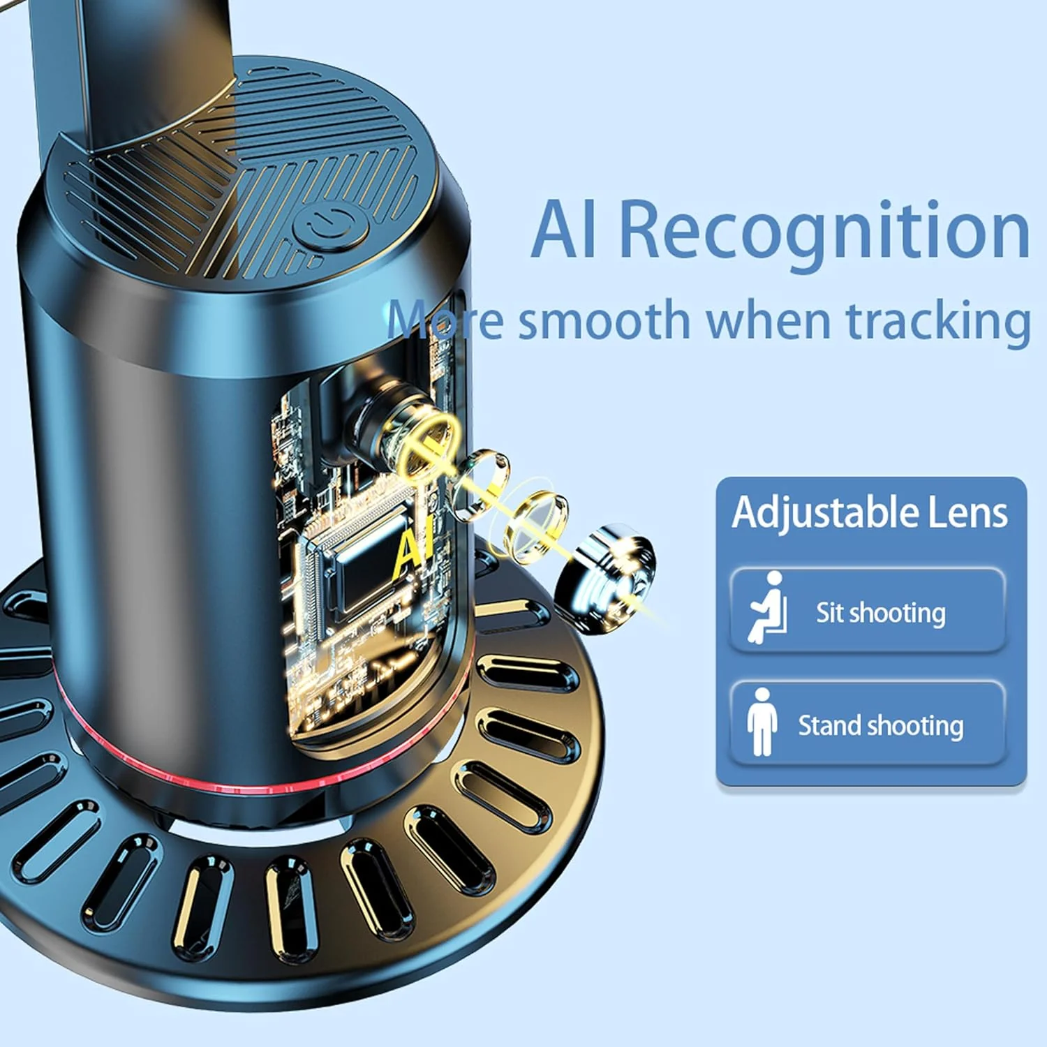 [GOLD] AimoStand – Built-in AI Camera Smart Auto-Tracking Phone Stand - Image 5