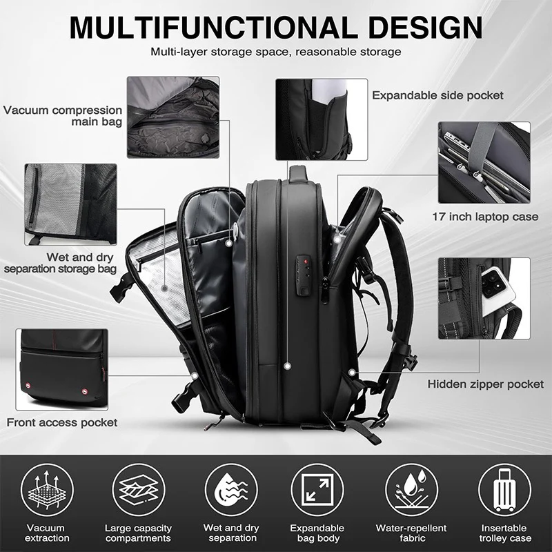 [GOLD] AirSeal Pro – Vacuum Compression Travel Backpack - Image 4