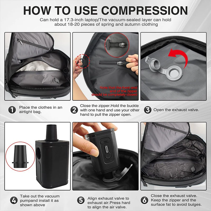 [GOLD] AirSeal Pro – Vacuum Compression Travel Backpack - Image 7