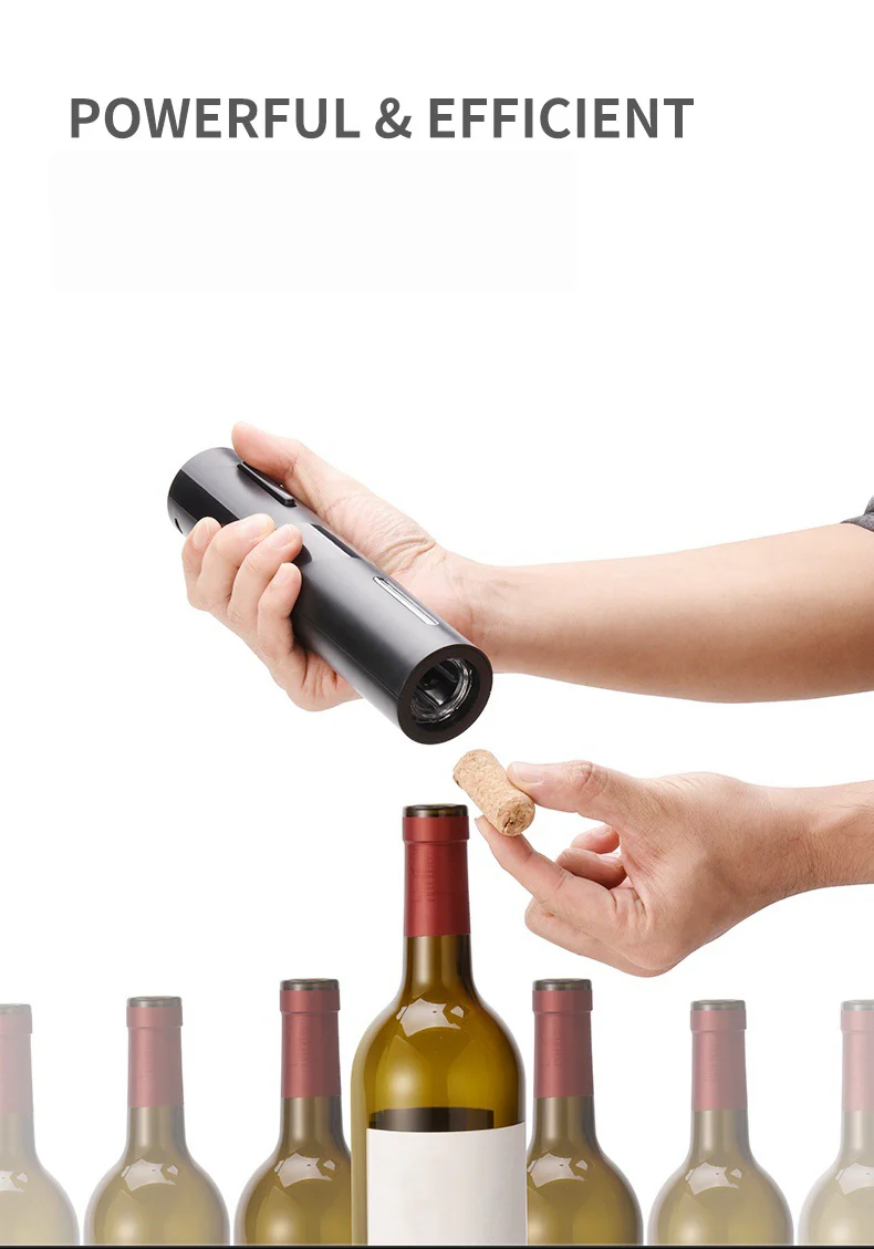 [GOLD] All-in-One Wine & Beer Opener Gift Set – Electric Corkscrew with Aerator & Vacuum Stopper + 2 x Push-Down Beer Opener - Image 5