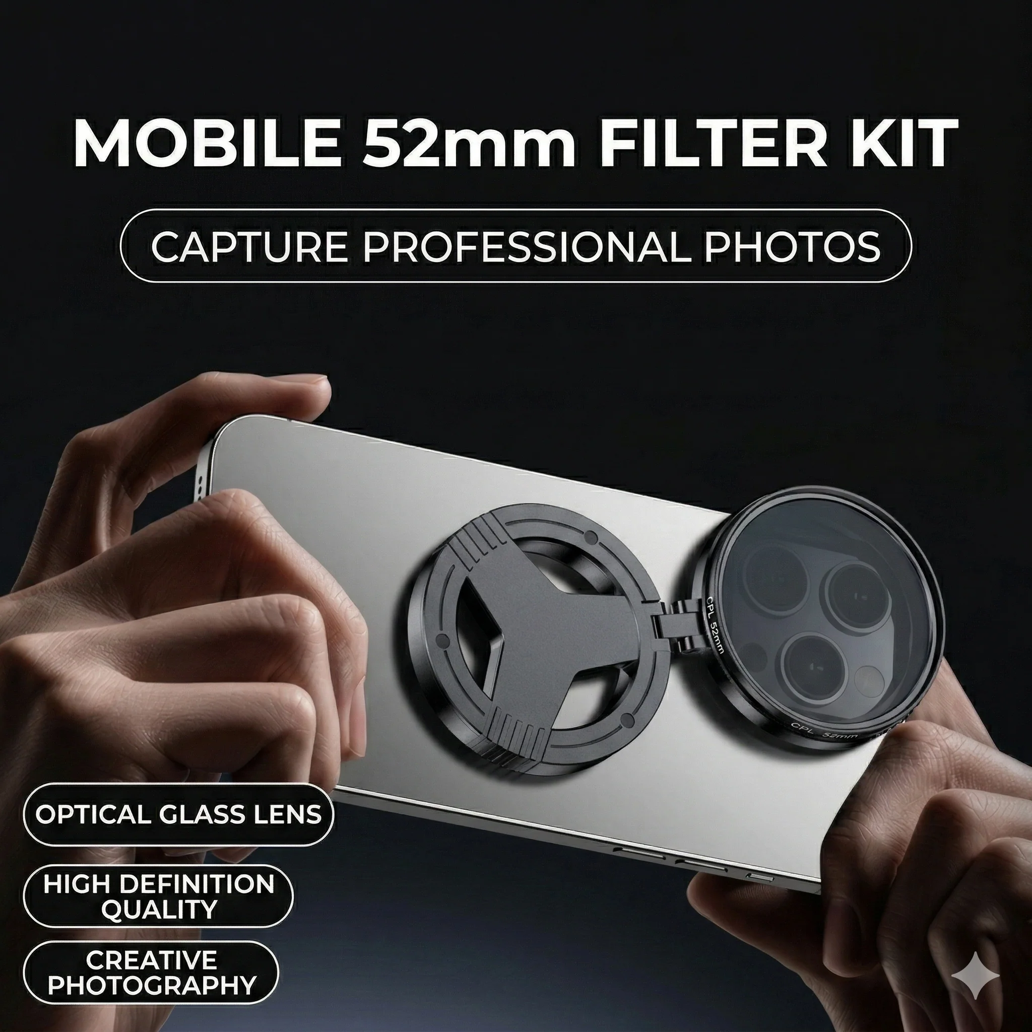 [GOLD] Anti-Glare Magnetic Phone Filter - Image 3