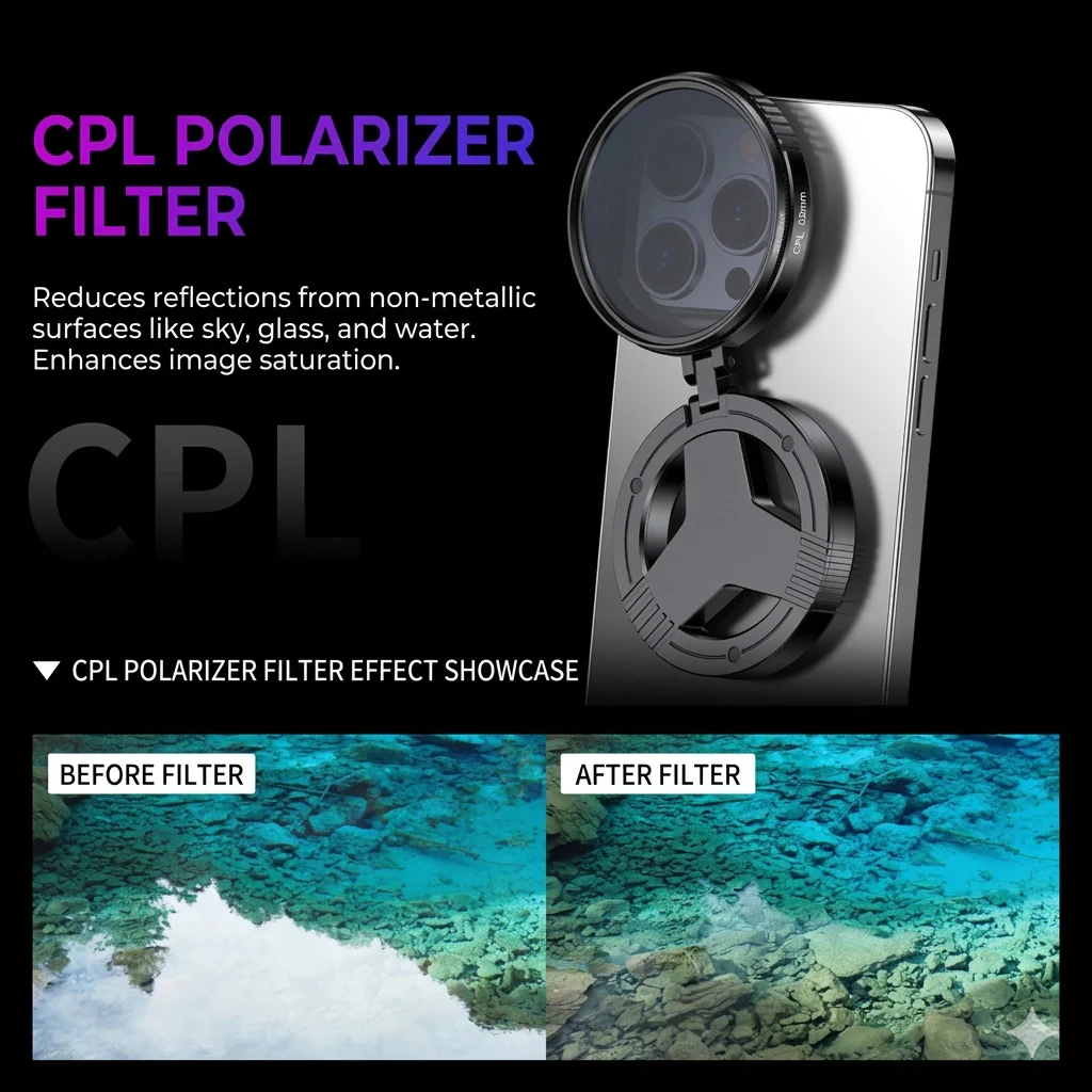 [GOLD] Anti-Glare Magnetic Phone Filter - Image 4