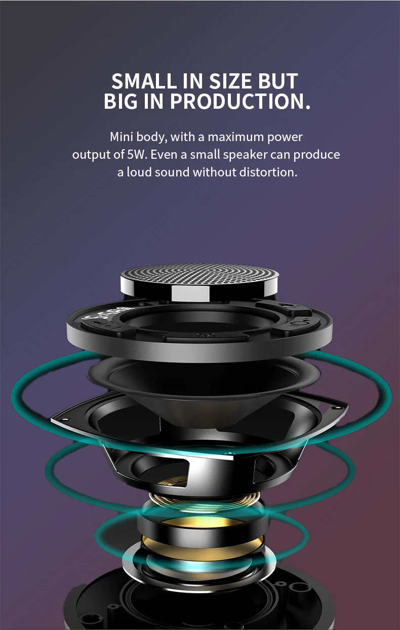 [GOLD] Aquro S3 Ultra – IPX7 Waterproof Shower Speaker with RGB Light & LED Display - Image 3