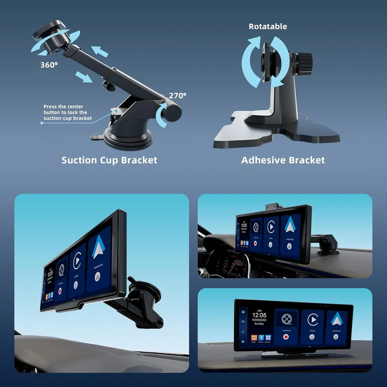 [GOLD] Carvera Smart 10.26" CarPlay & 4K Dual-Dash Cam System - Image 7
