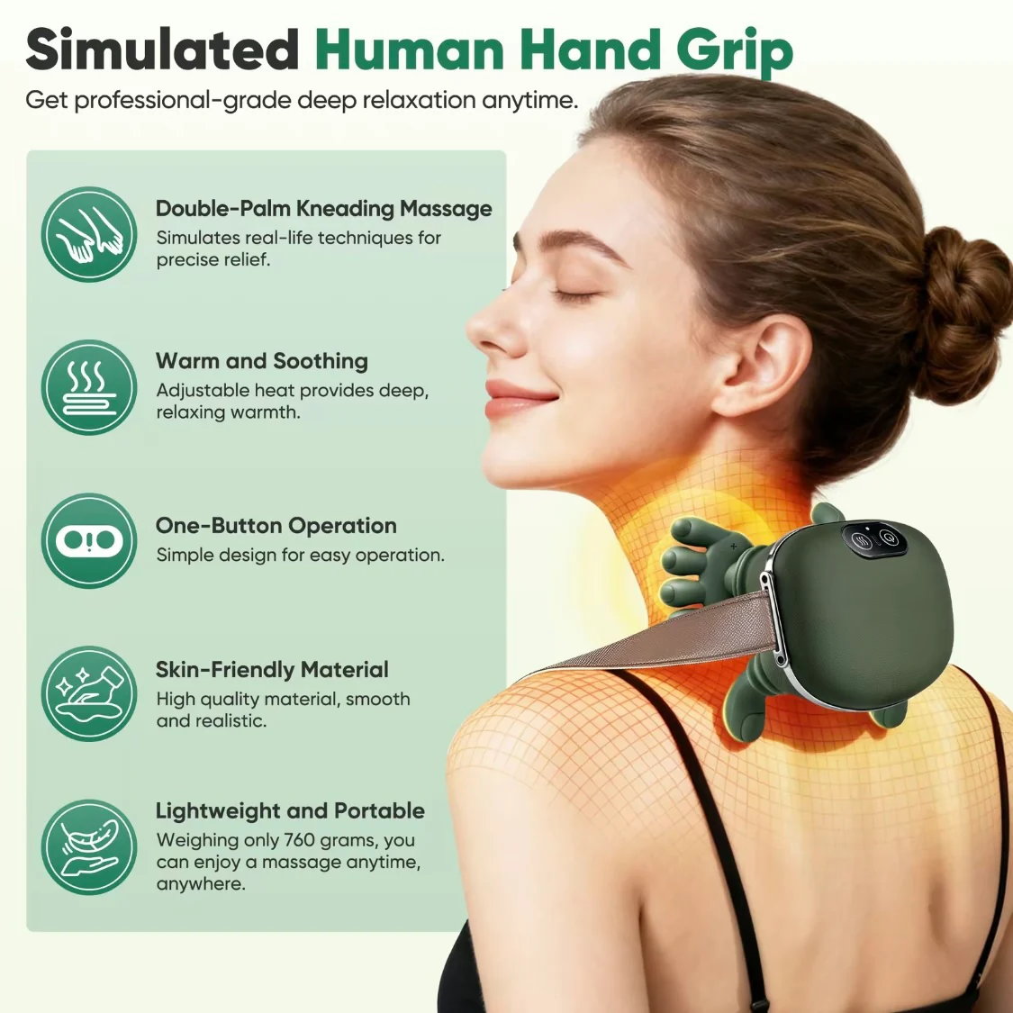 [GOLD] CerviFlex 4D Wireless Massager – Shiatsu Deep Tissue Relief with Heat - Image 2