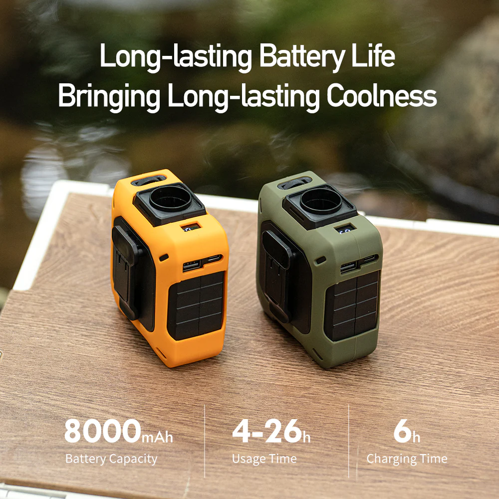 [GOLD] CoolBelt Pro – Wearable Waist Fan & Power Bank with Desktop Stand - Image 5