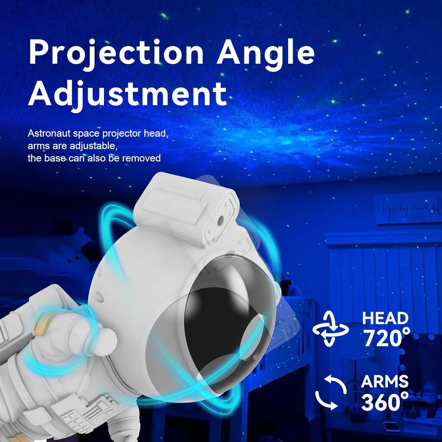 [GOLD] CosmoGlow Astronaut Galaxy Projector - Image 4