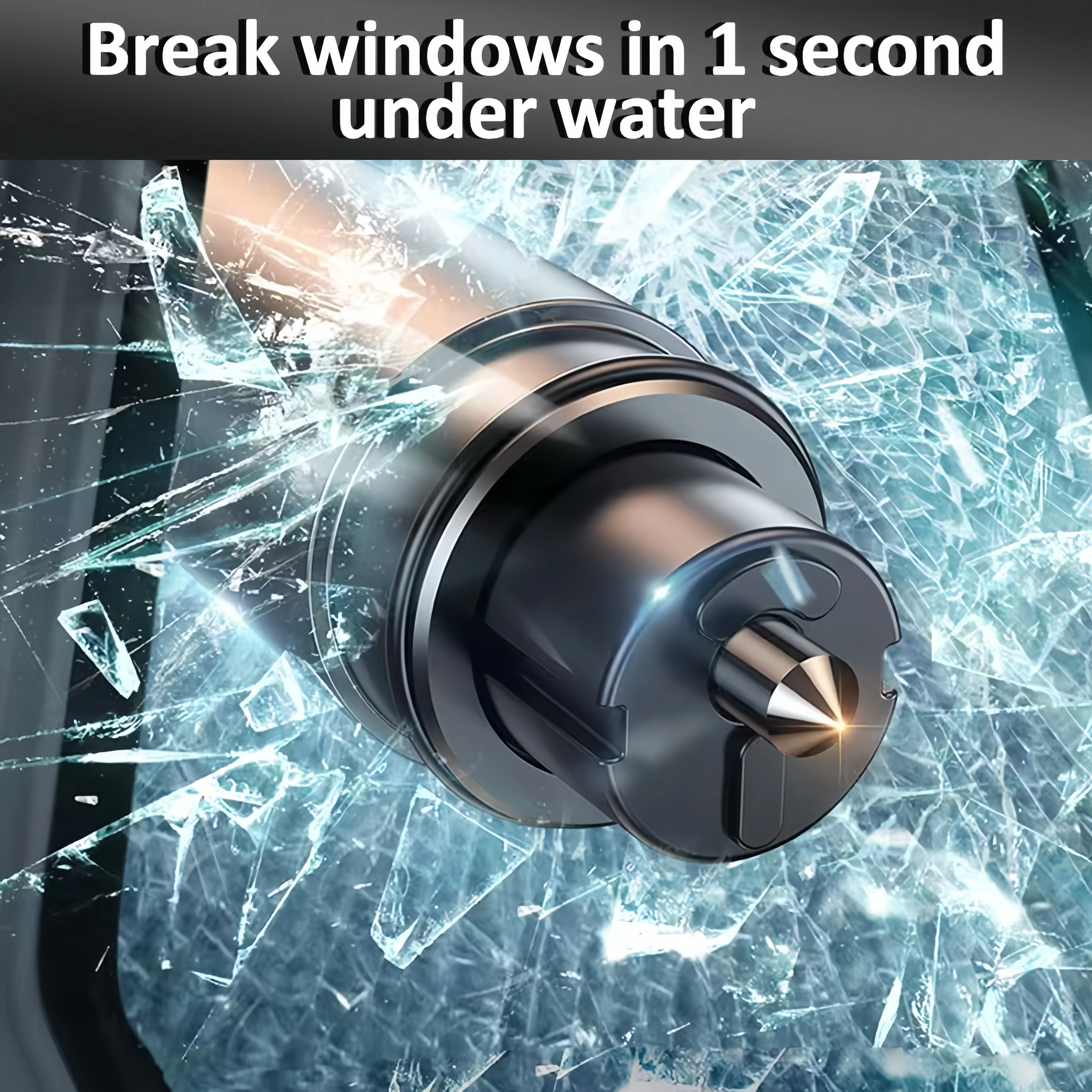 [GOLD] CrashEscape Mini – Emergency Window Breaker & Seatbelt Cutter - Image 2