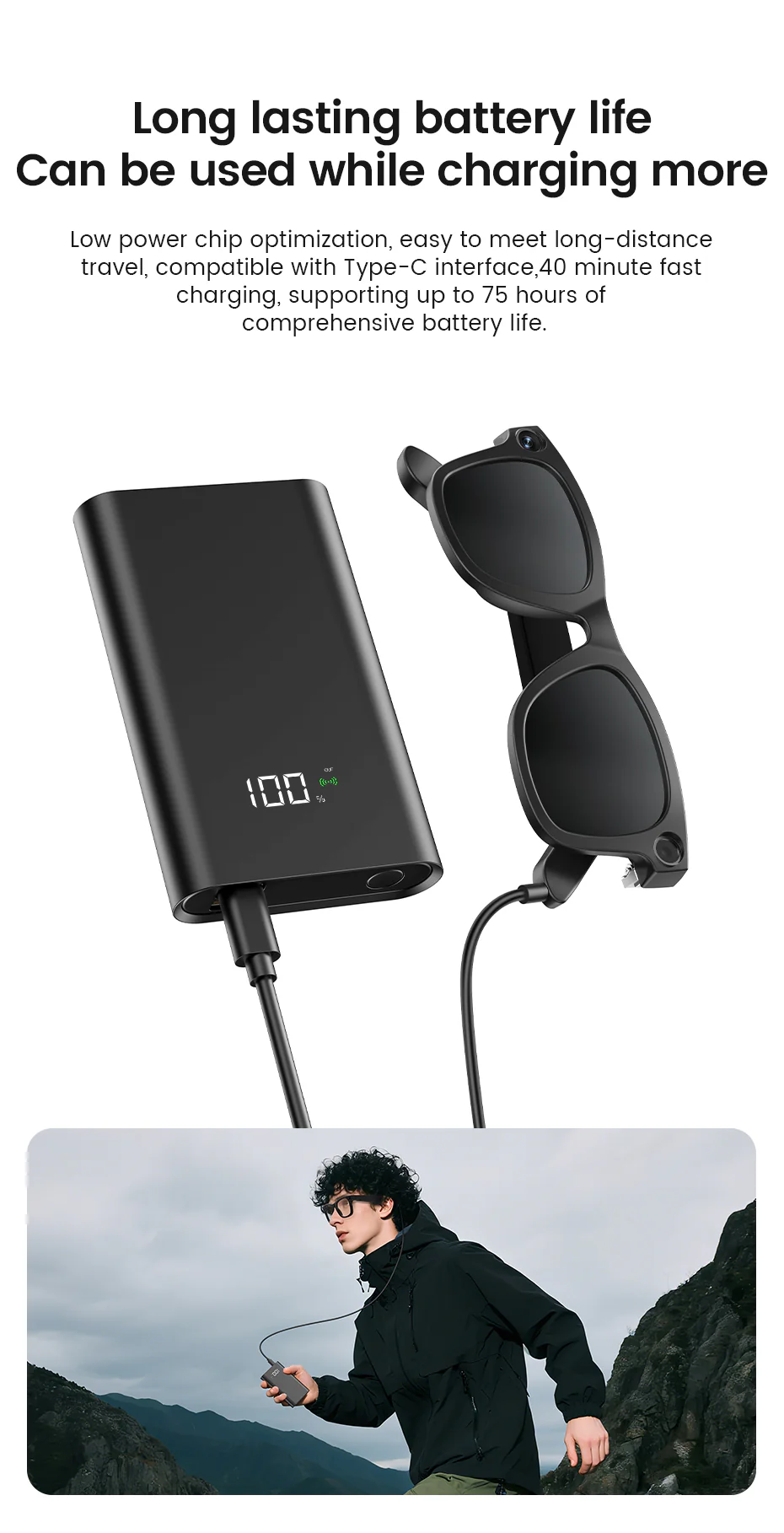 [GOLD] CyanVue AI Smart Glasses – 8MP Camera Glasses with Music & Call Features - Image 11