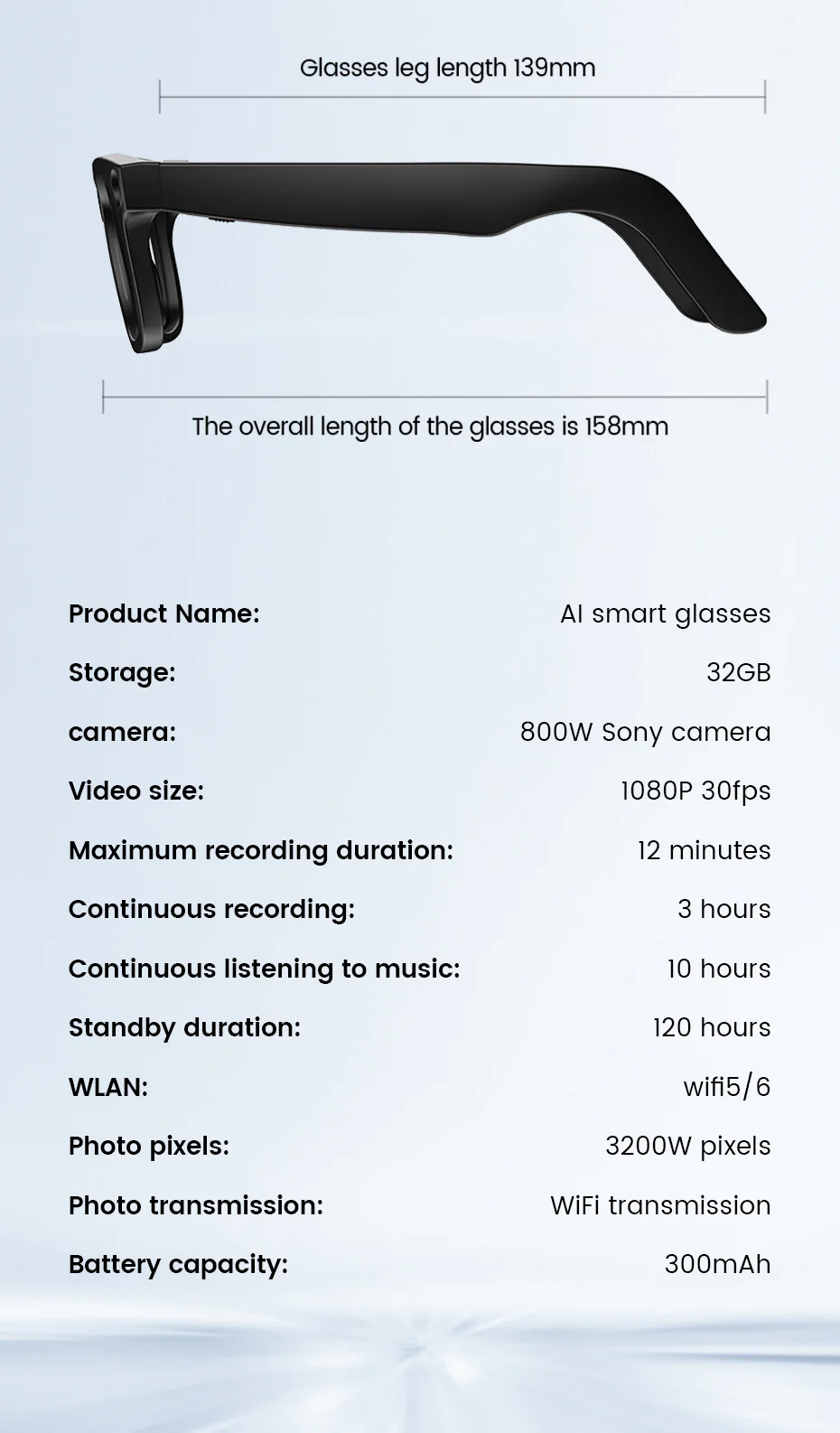 [GOLD] CyanVue AI Smart Glasses – 8MP Camera Glasses with Music & Call Features - Image 12