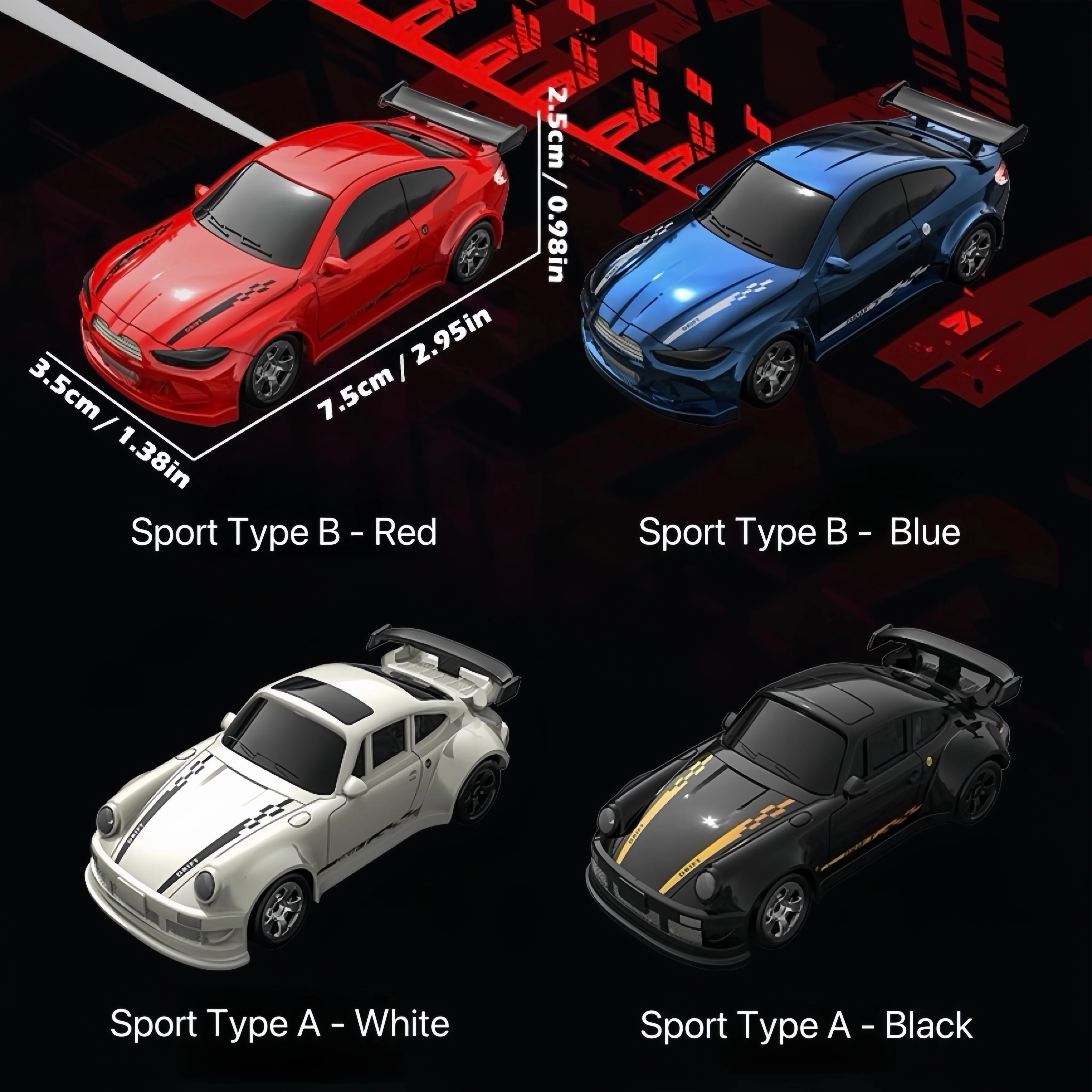 [GOLD] DeskDrift Mini – 1:64 Scale 4WD Proportional RC Drift Car - Image 12