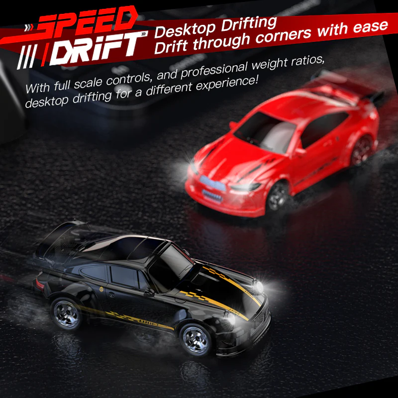 [GOLD] DeskDrift Mini – 1:64 Scale 4WD Proportional RC Drift Car - Image 3