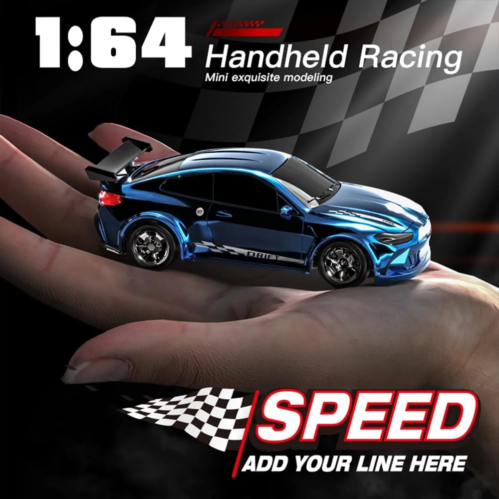 [GOLD] DeskDrift Mini – 1:64 Scale 4WD Proportional RC Drift Car - Image 4
