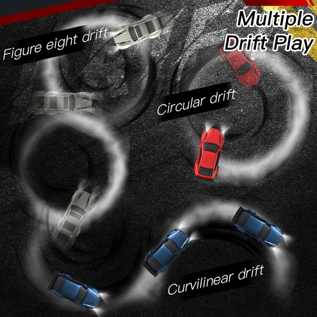 [GOLD] DeskDrift Mini – 1:64 Scale 4WD Proportional RC Drift Car - Image 6