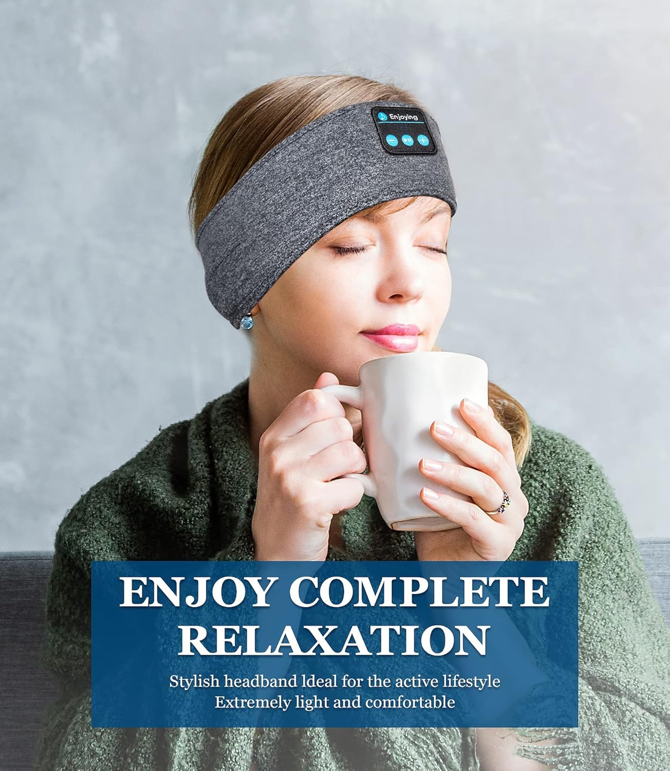 [GOLD] DreamBand 3-in-1 Bluetooth Sleep & Sport Headband Sleep Mask Headphones - Image 6