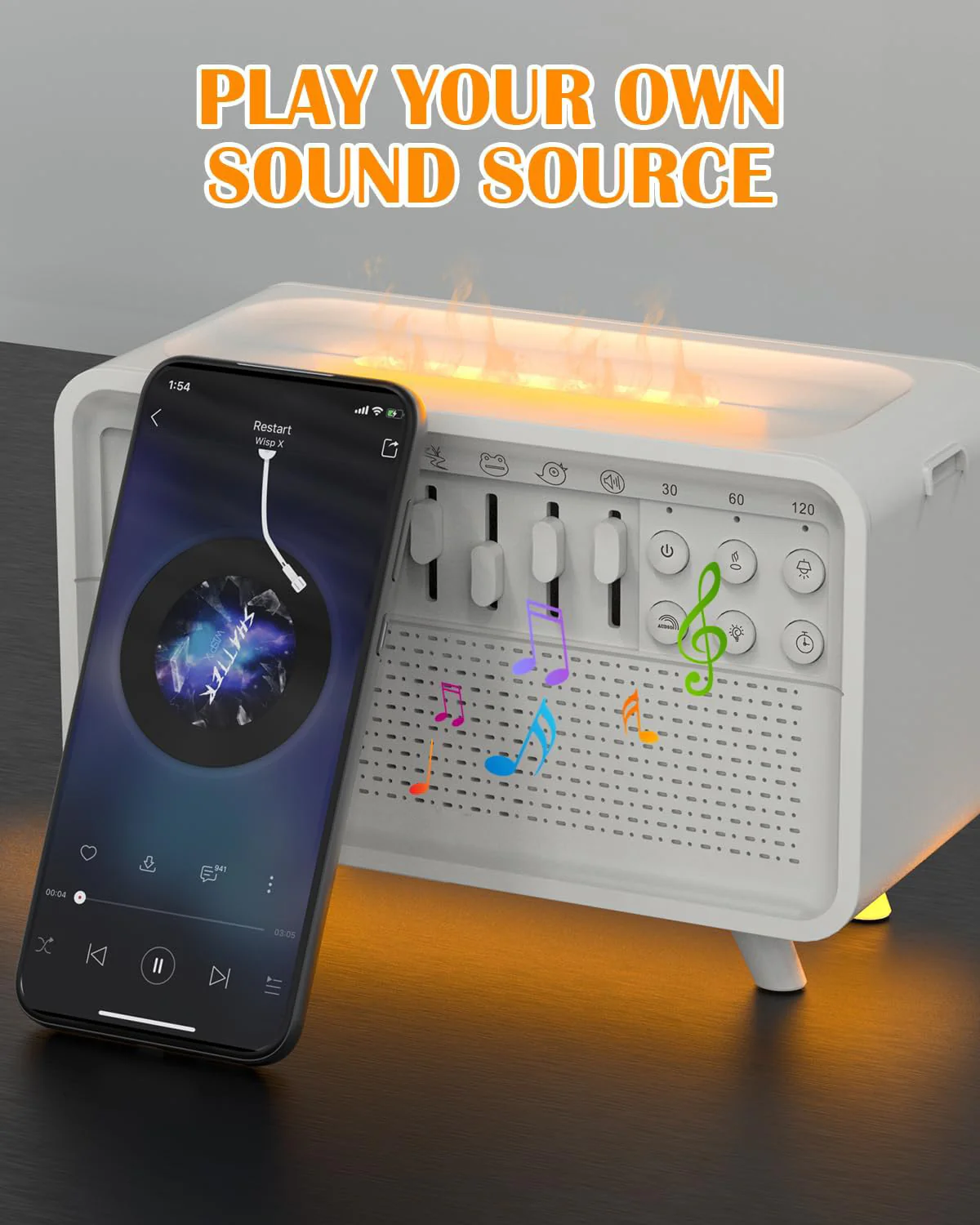 [GOLD] DreamMix Pro – White Noise Sound Machine with Scented Mist & Night Light - Image 5