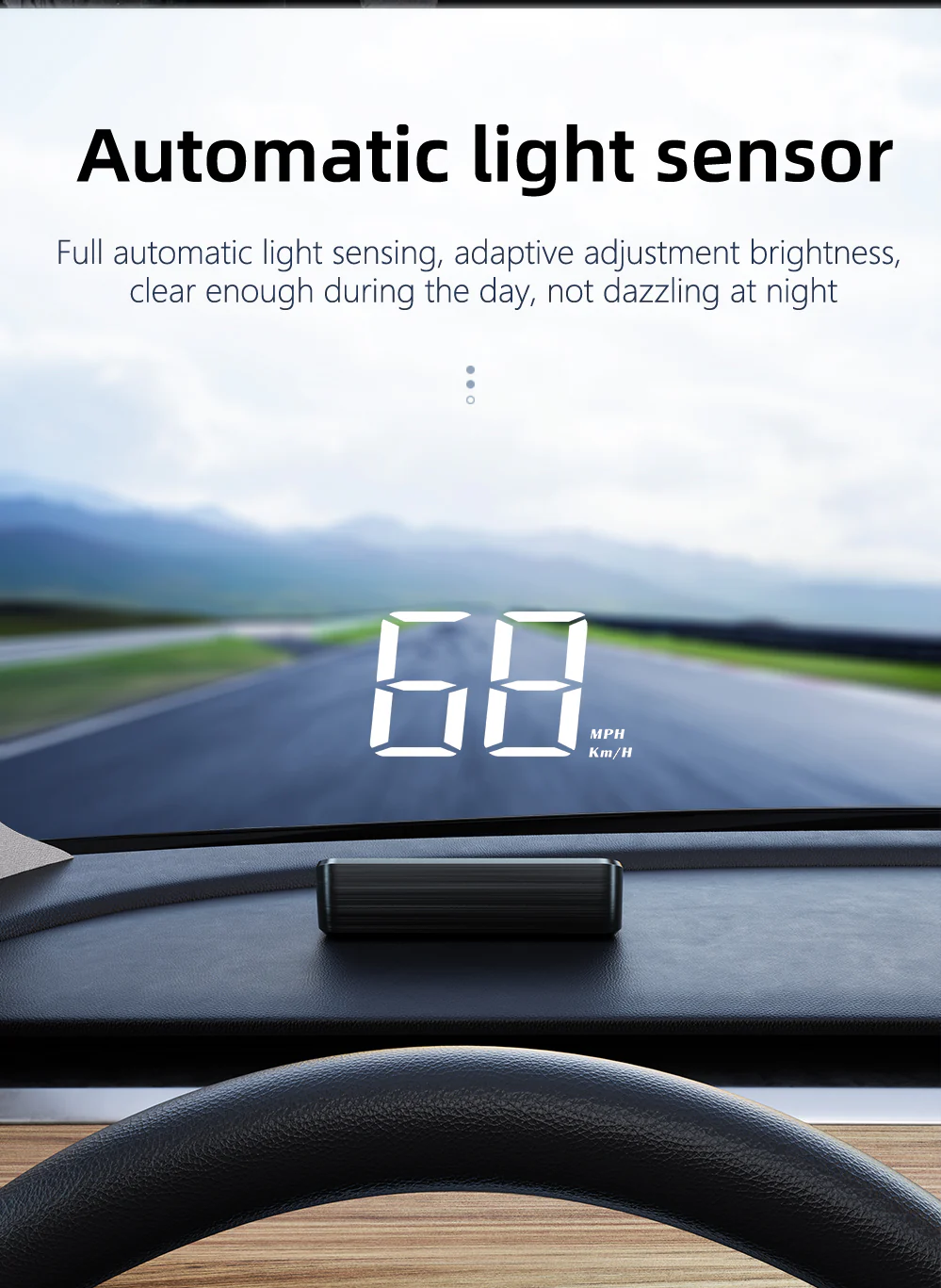 [GOLD] DriveSight GPS HUD Speedometer — Windshield Speed Projection Display - Image 3