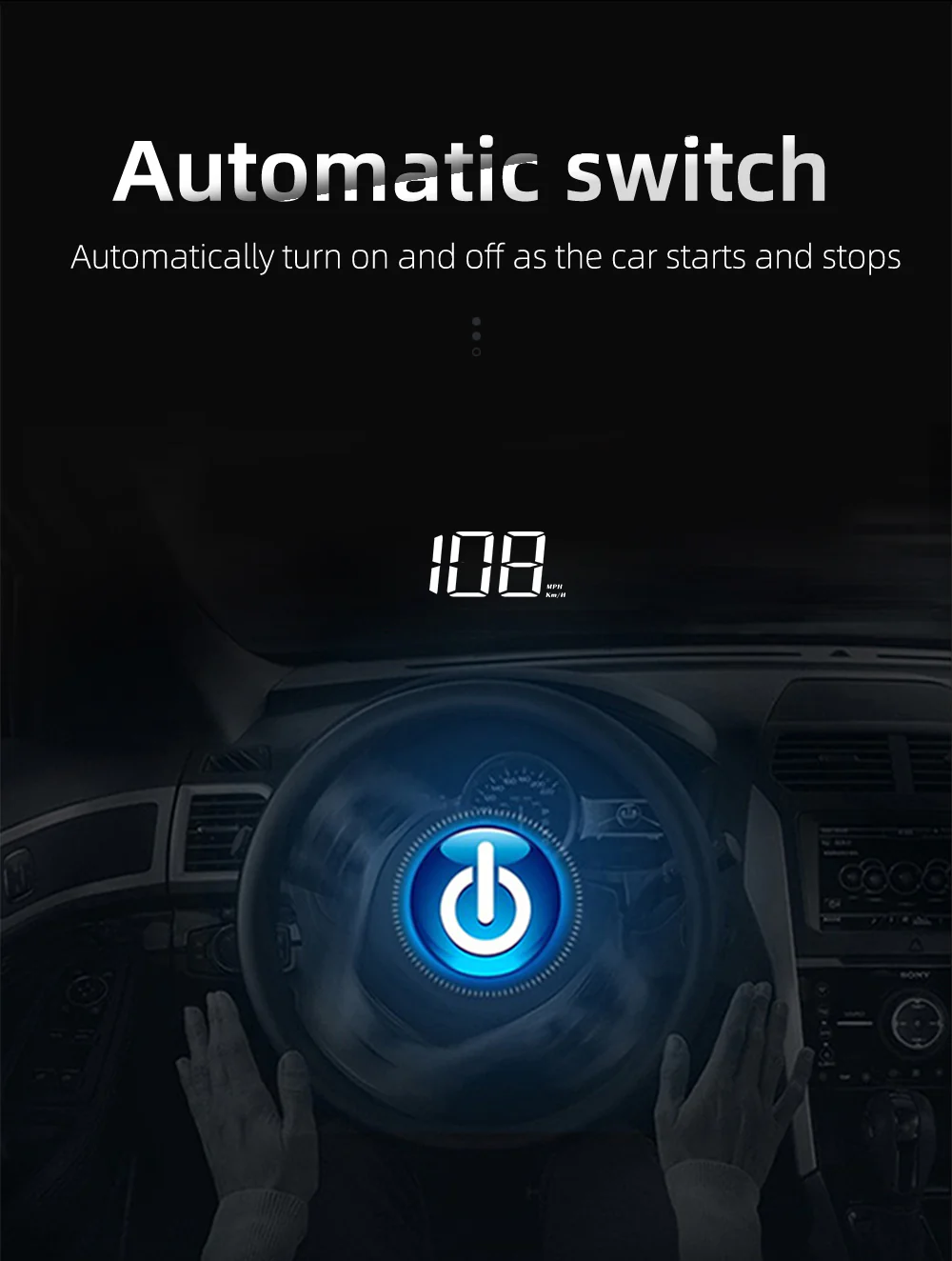 [GOLD] DriveSight GPS HUD Speedometer — Windshield Speed Projection Display - Image 7