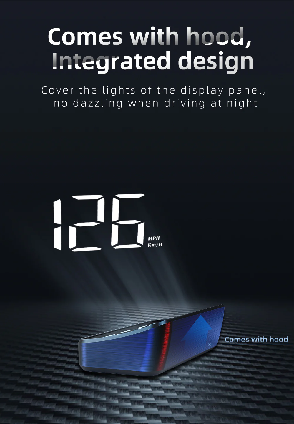 [GOLD] DriveSight GPS HUD Speedometer — Windshield Speed Projection Display - Image 8