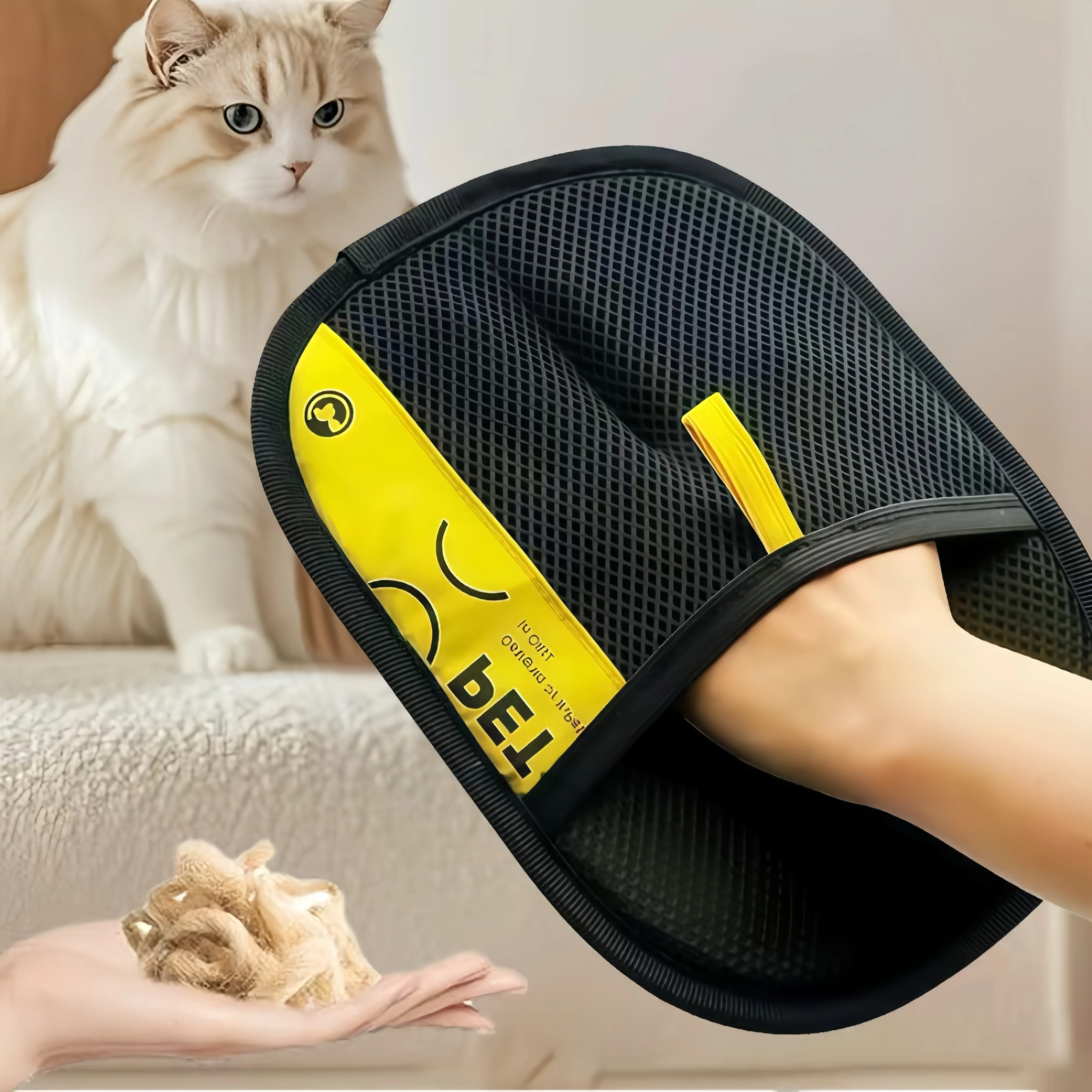 [SILVER] ElectroClean Pet Hair Removal Glove – Reusable & Eco-Friendly Cleaning Tool - Image 2