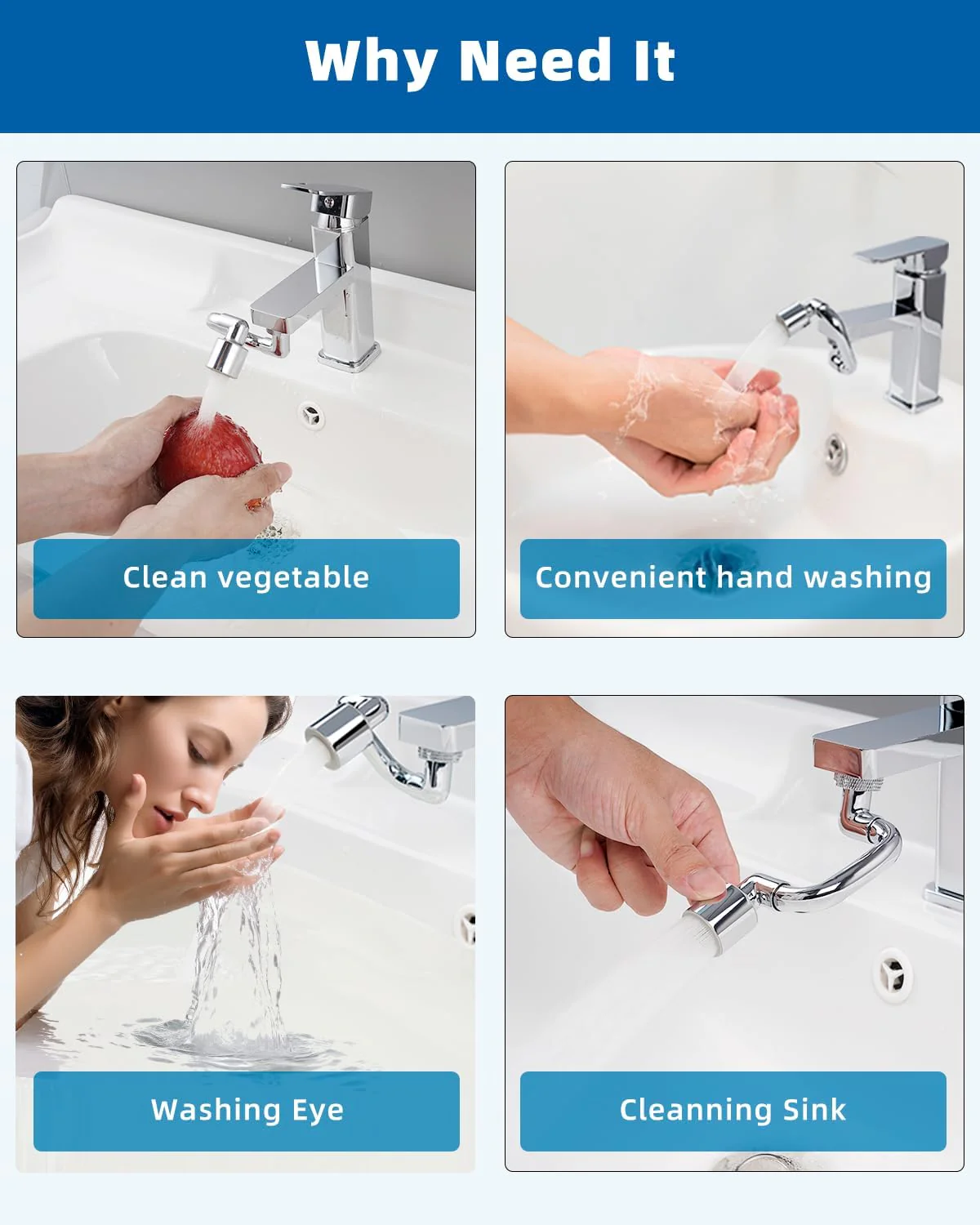 [GOLD] FlexiFlow 1080° Rotating Faucet Extender - Image 3