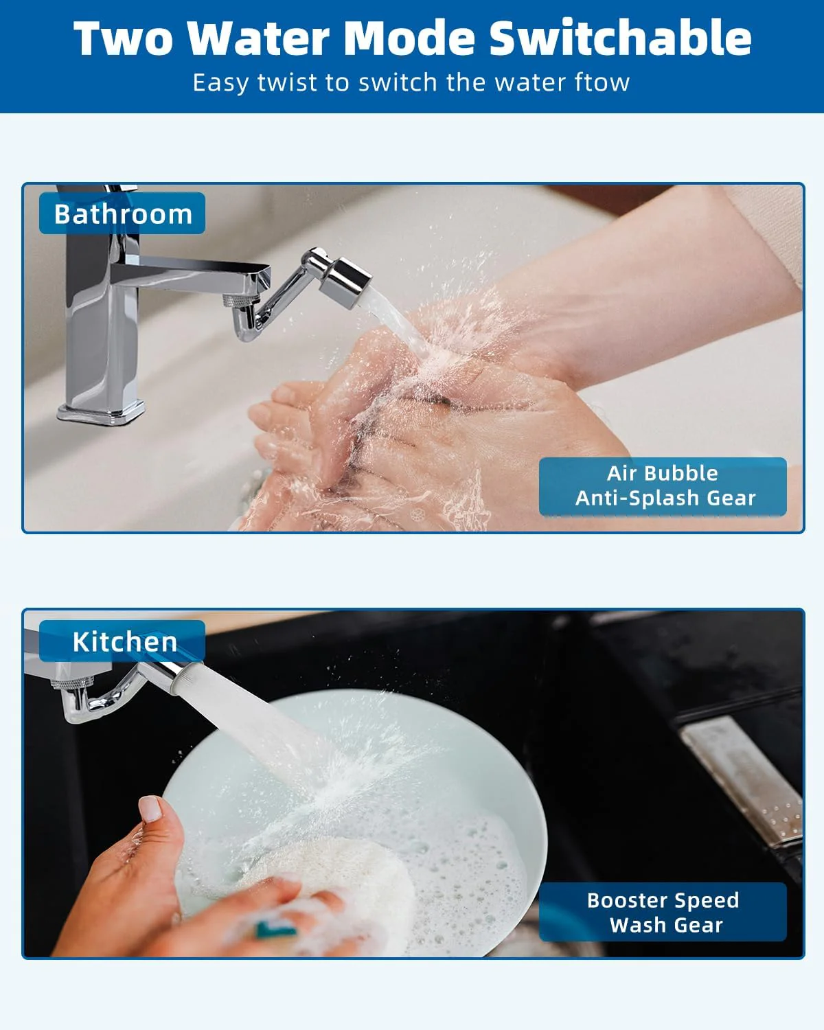 [GOLD] FlexiFlow 1080° Rotating Faucet Extender - Image 4