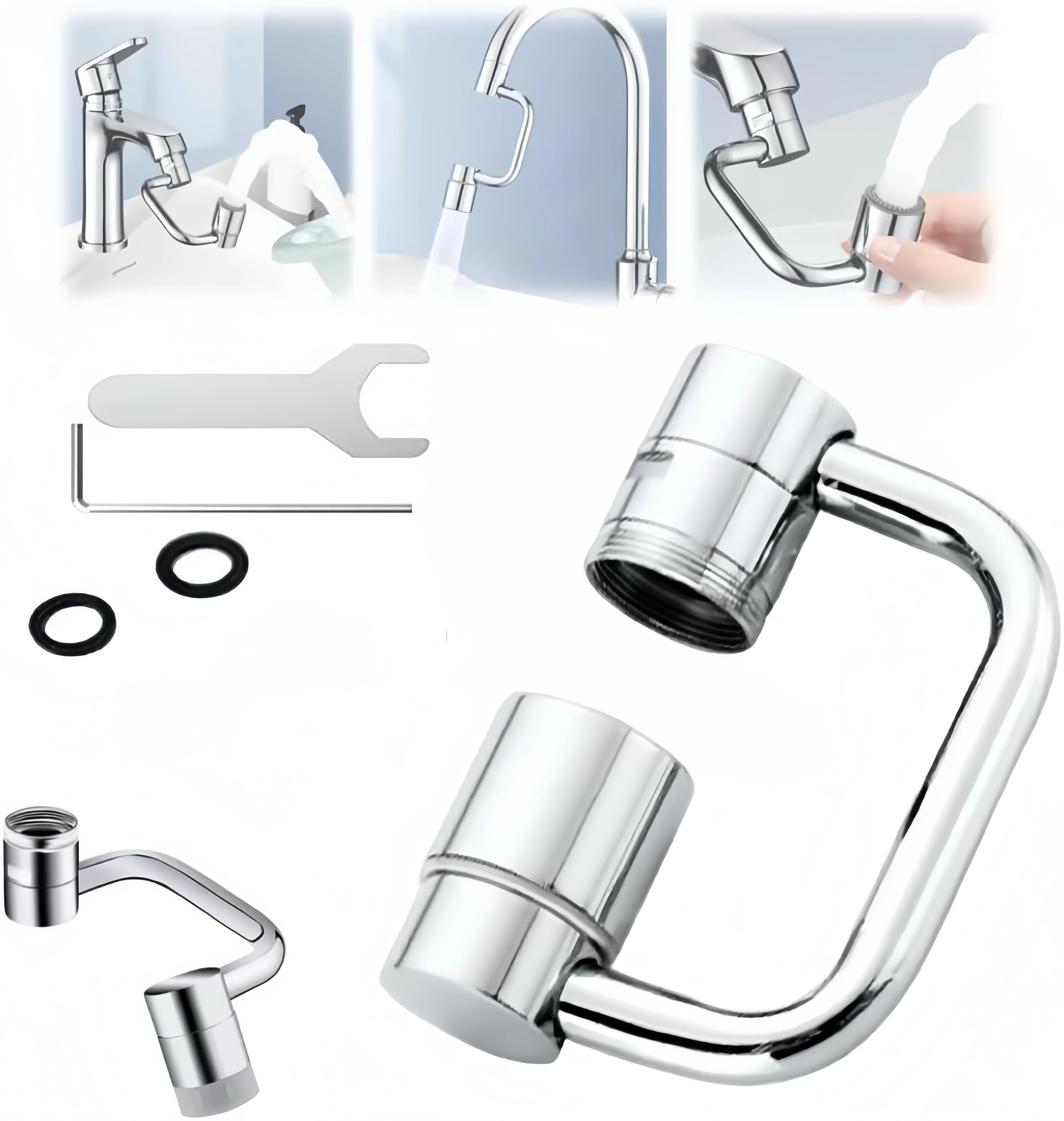 [GOLD] FlexiFlow 1080° Rotating Faucet Extender - Image 7