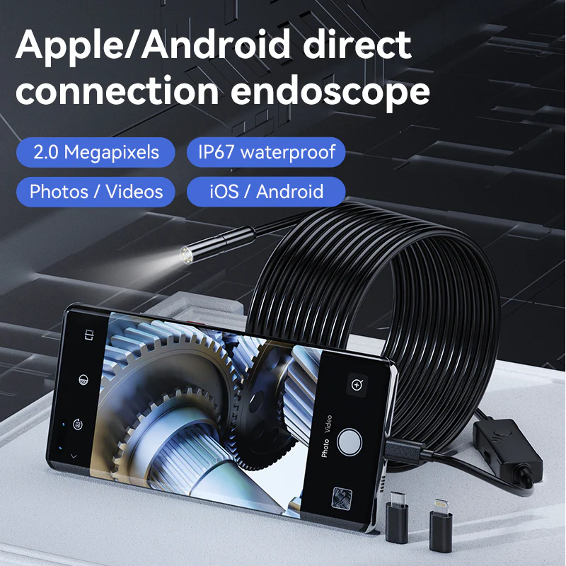 [GOLD] FlexScope Pro – Plug & View Inspection Cam with 5M Bendable Cable and Swappable Tool Tips - Image 2