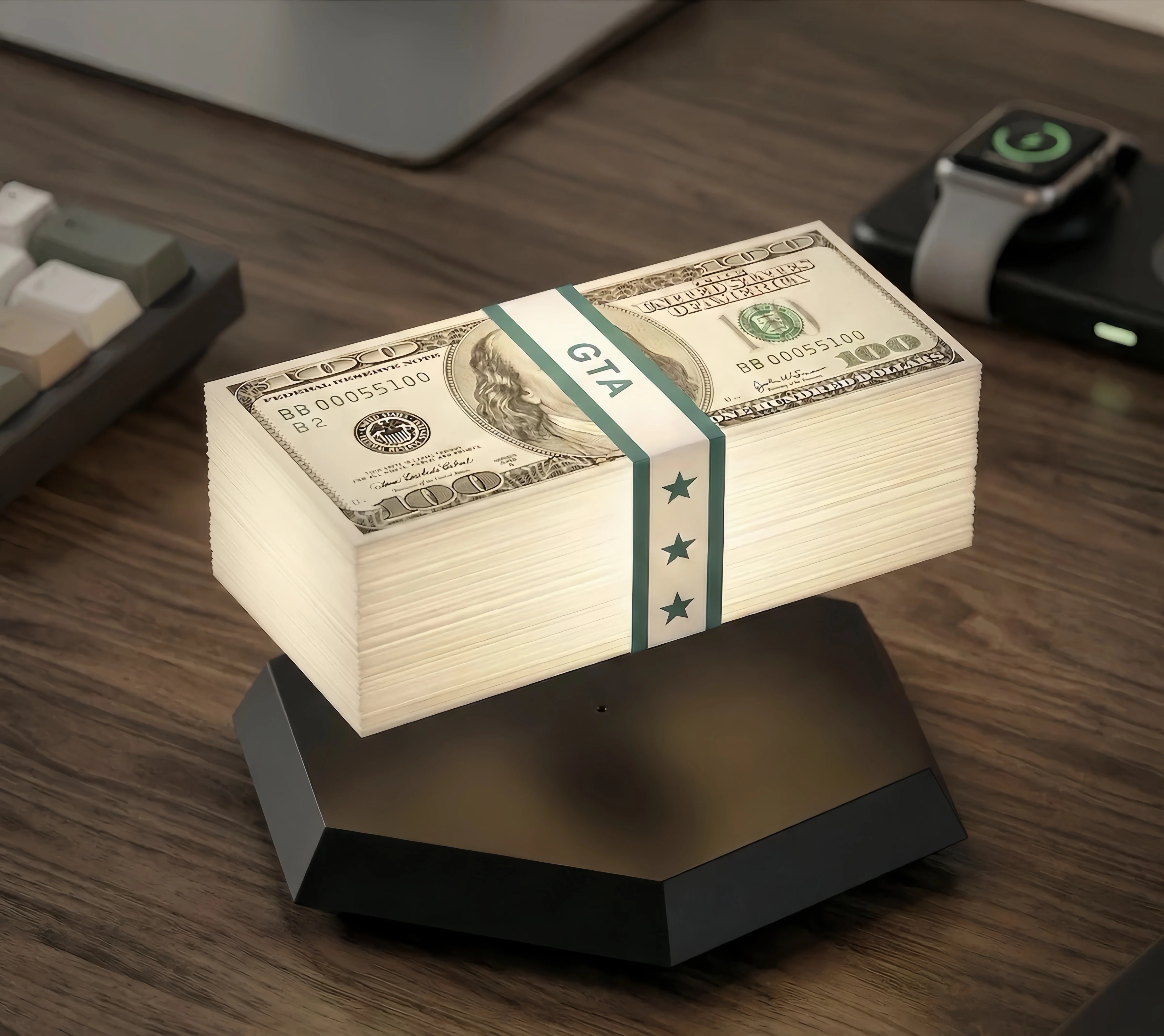 [GOLD] Magnetic Levitation Game Cash Lamp - Image 2