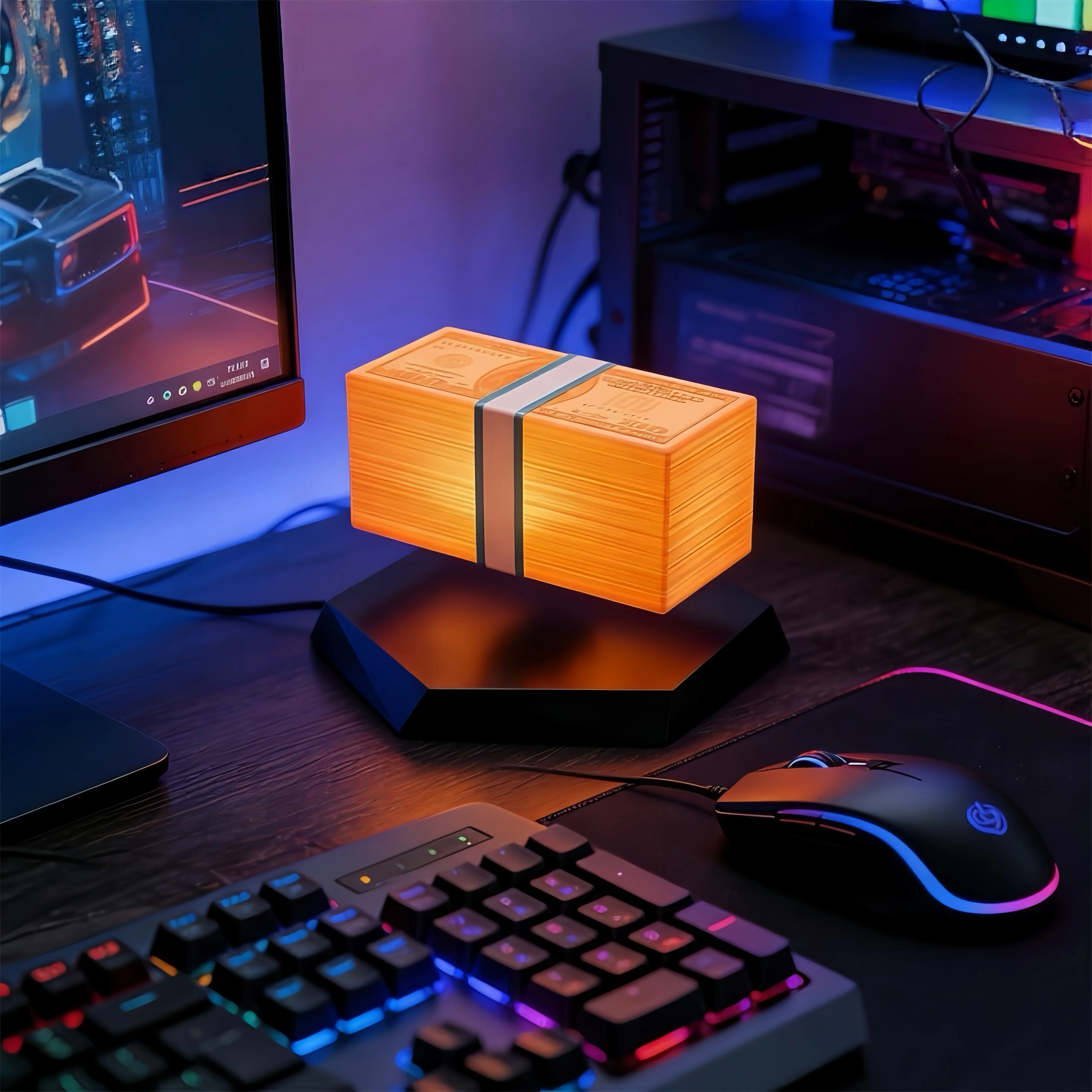 [GOLD] Magnetic Levitation Game Cash Lamp - Image 3