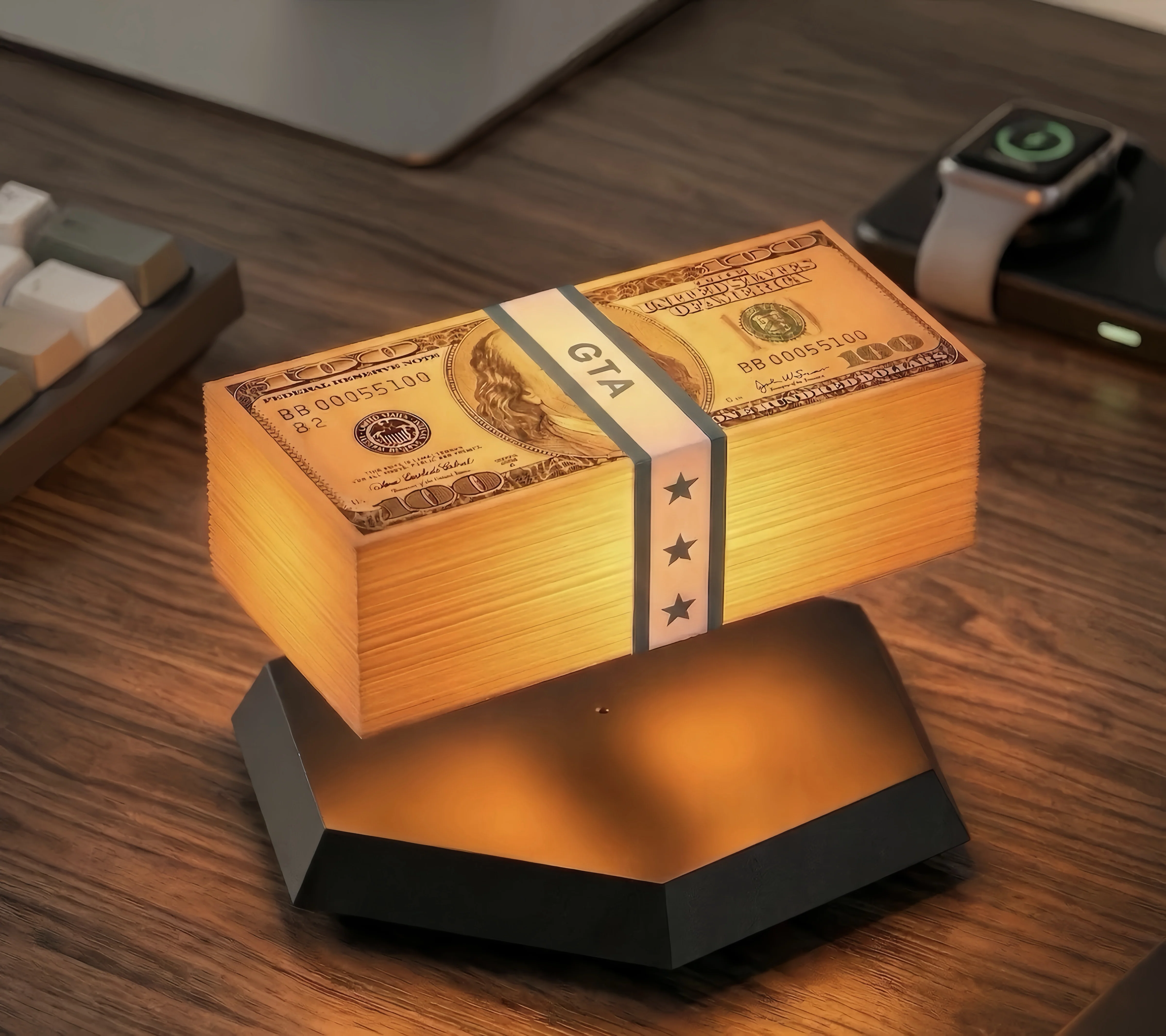 [GOLD] Magnetic Levitation Game Cash Lamp - Image 5