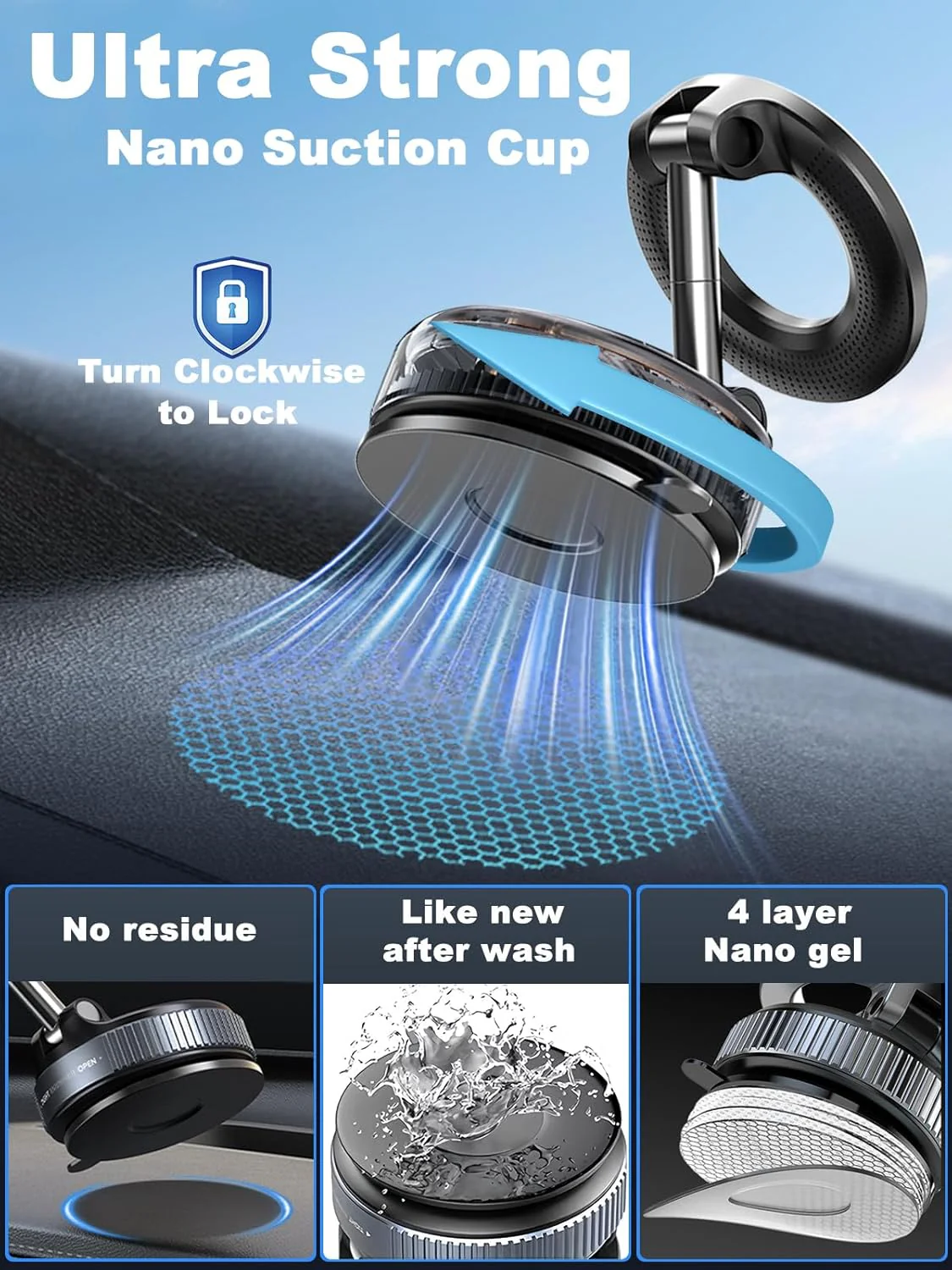 [GOLD] Gen 2 360° Vacuum + Nano-Gel Phone Holder - Image 2
