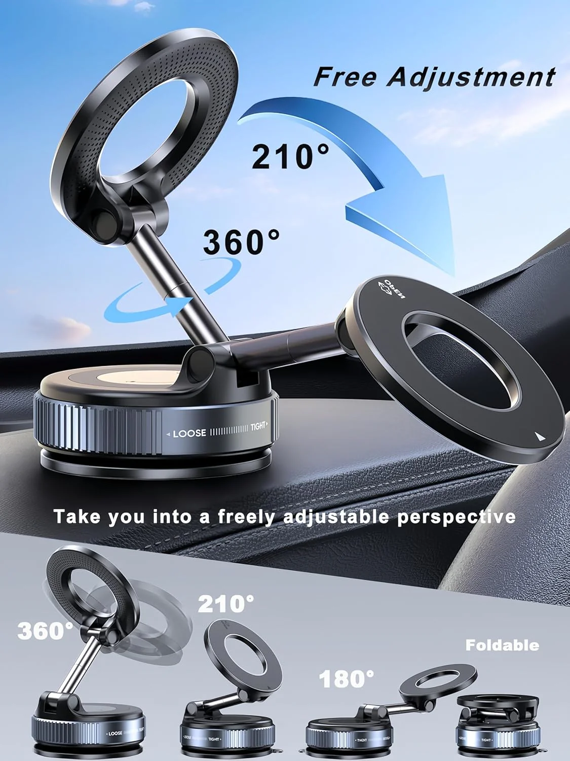 [GOLD] Gen 2 360° Vacuum + Nano-Gel Phone Holder - Image 5