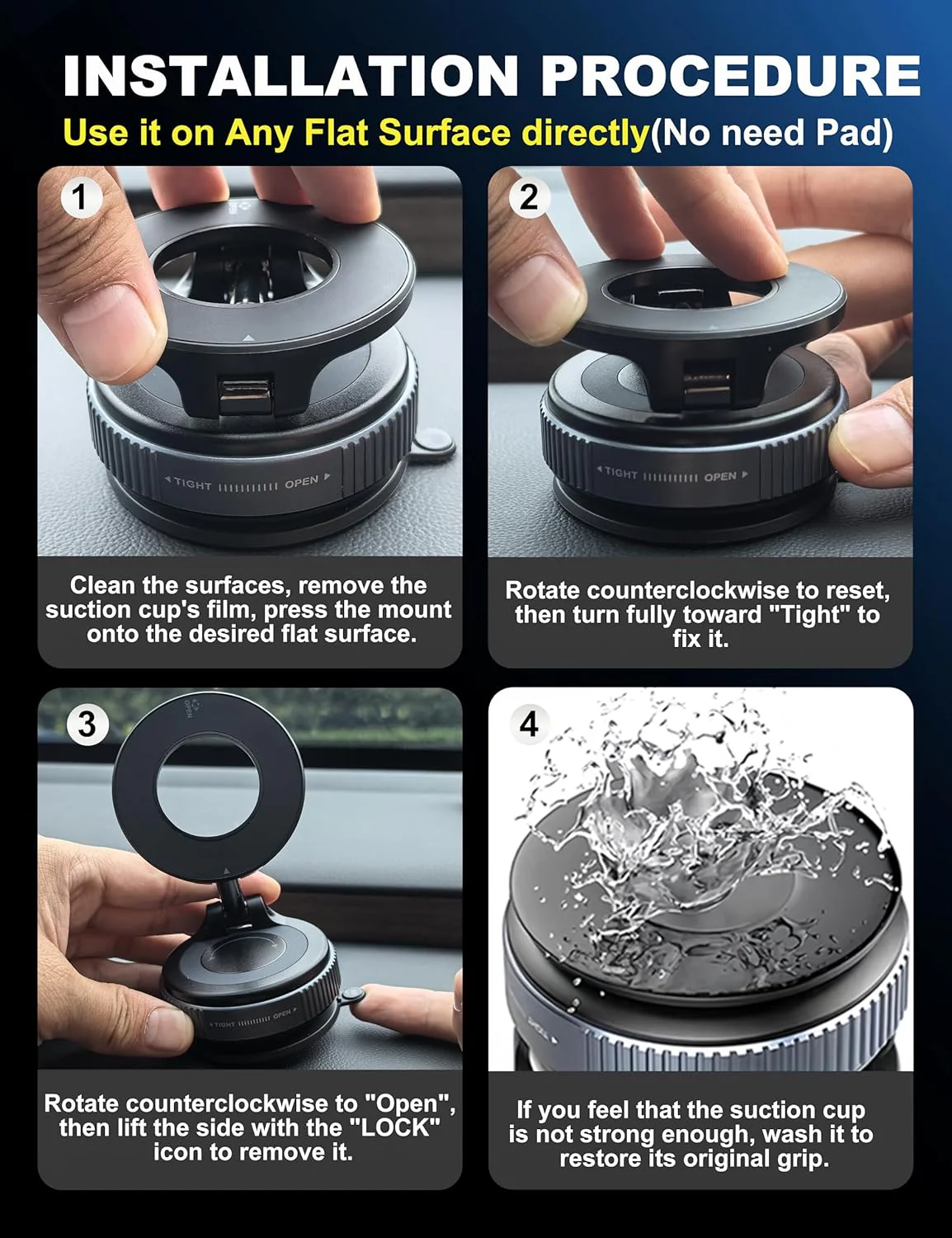 [GOLD] Gen 2 360° Vacuum + Nano-Gel Phone Holder - Image 6
