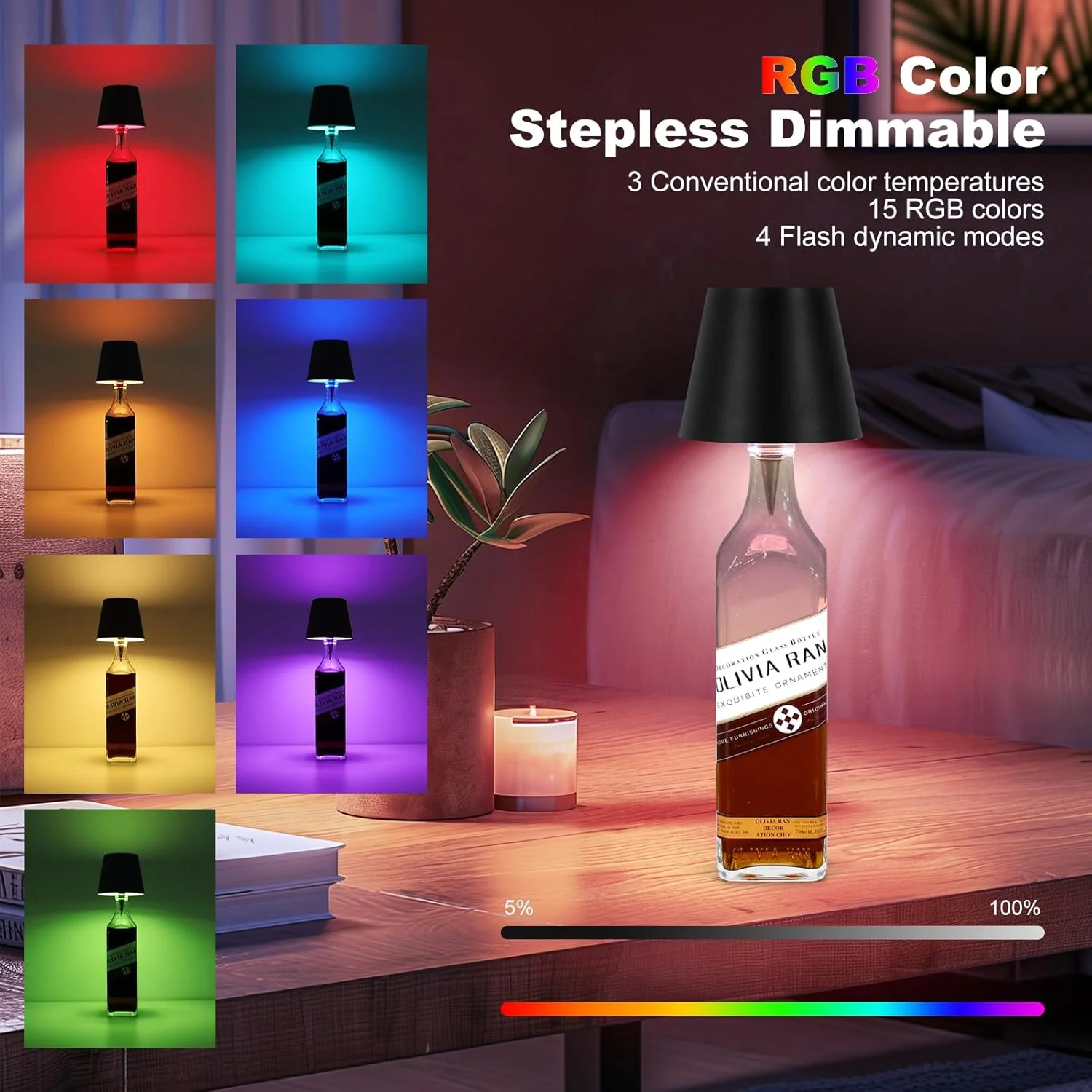 [GOLD] Gen.2 BottleGlow™ RGB Touch Lamp - Image 2