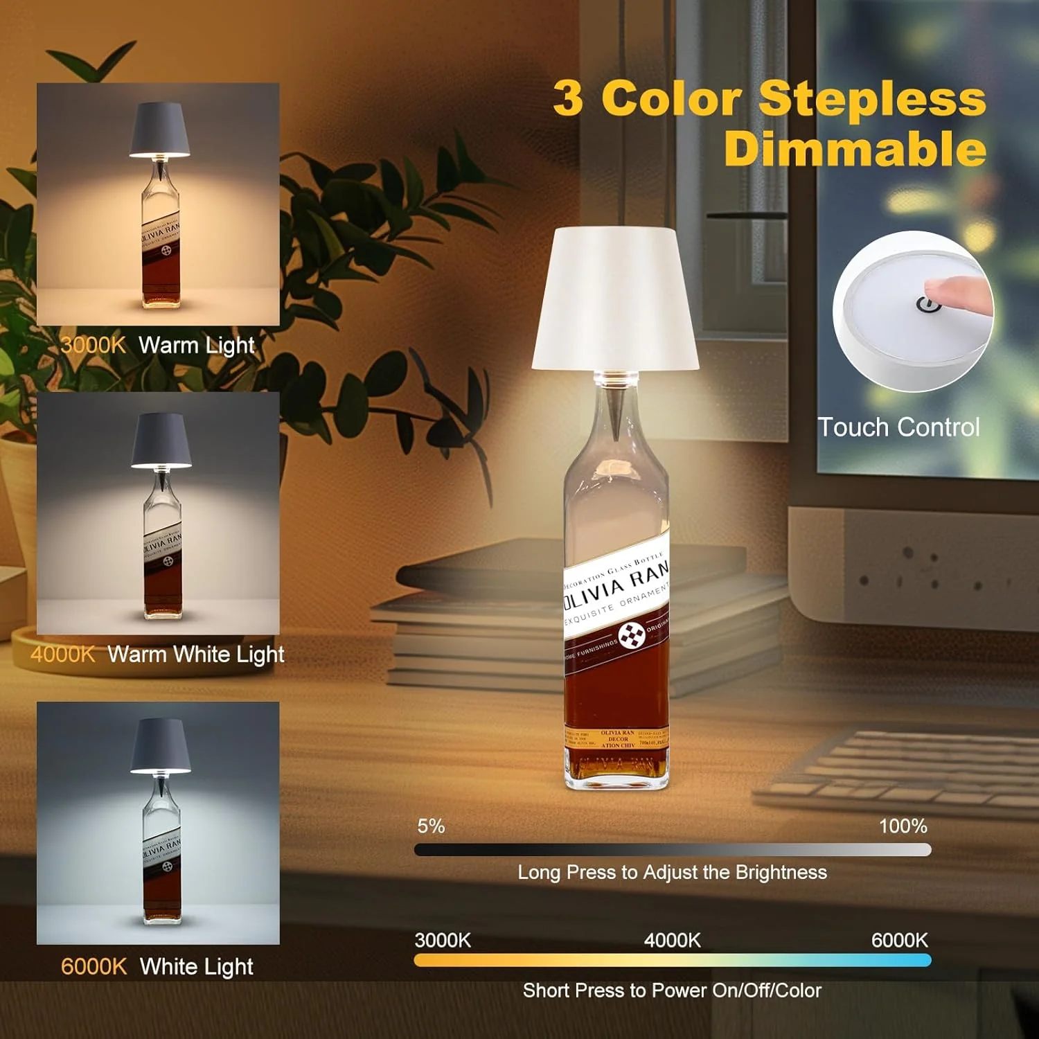 [GOLD] Gen.2 BottleGlow™ RGB Touch Lamp - Image 3