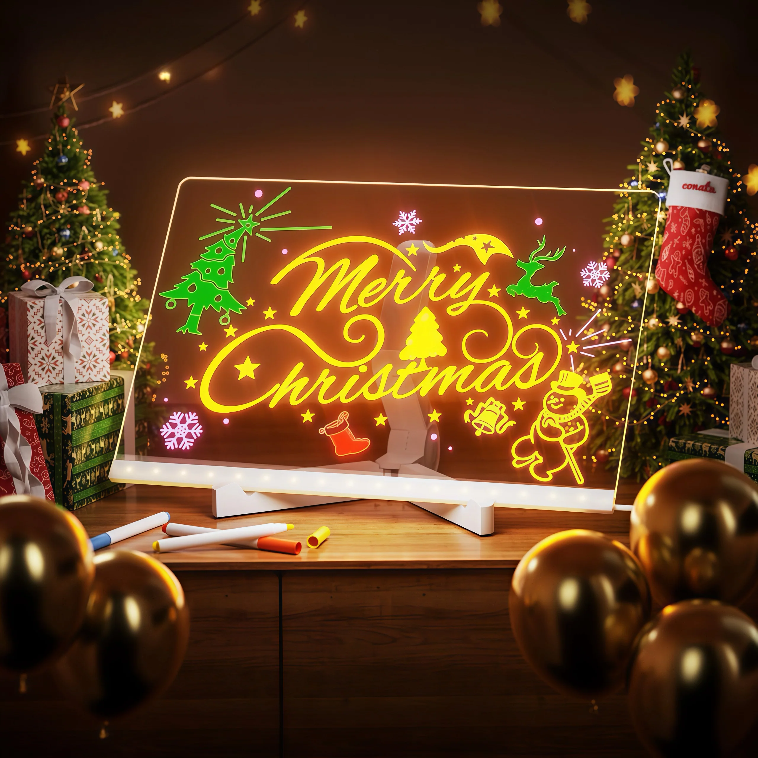 [GOLD] GlowBoard - LED Light-Up Writing & Drawing Board - Image 2
