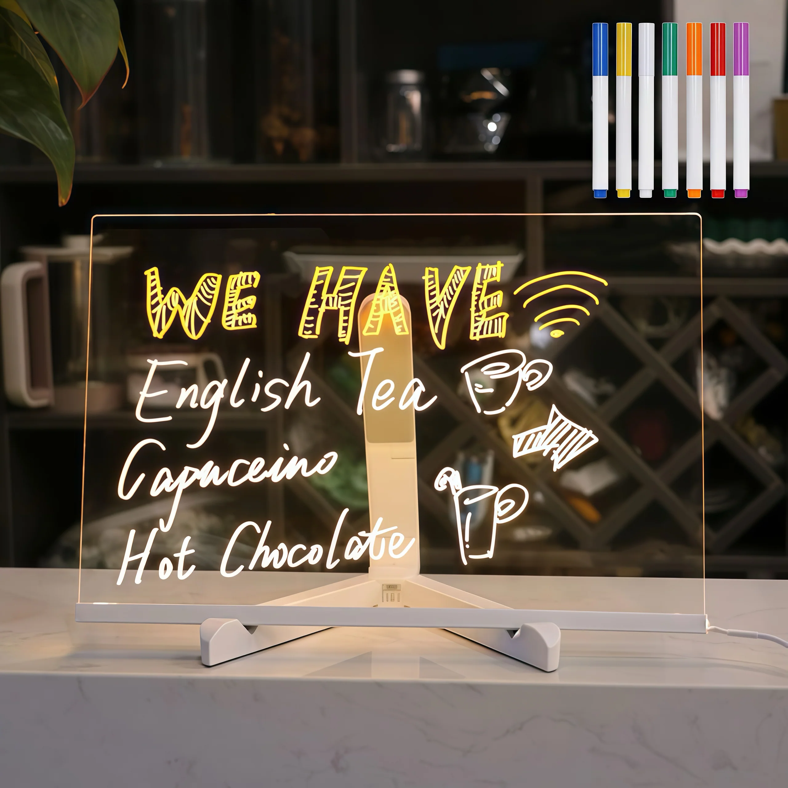 [GOLD] GlowBoard - LED Light-Up Writing & Drawing Board - Image 5