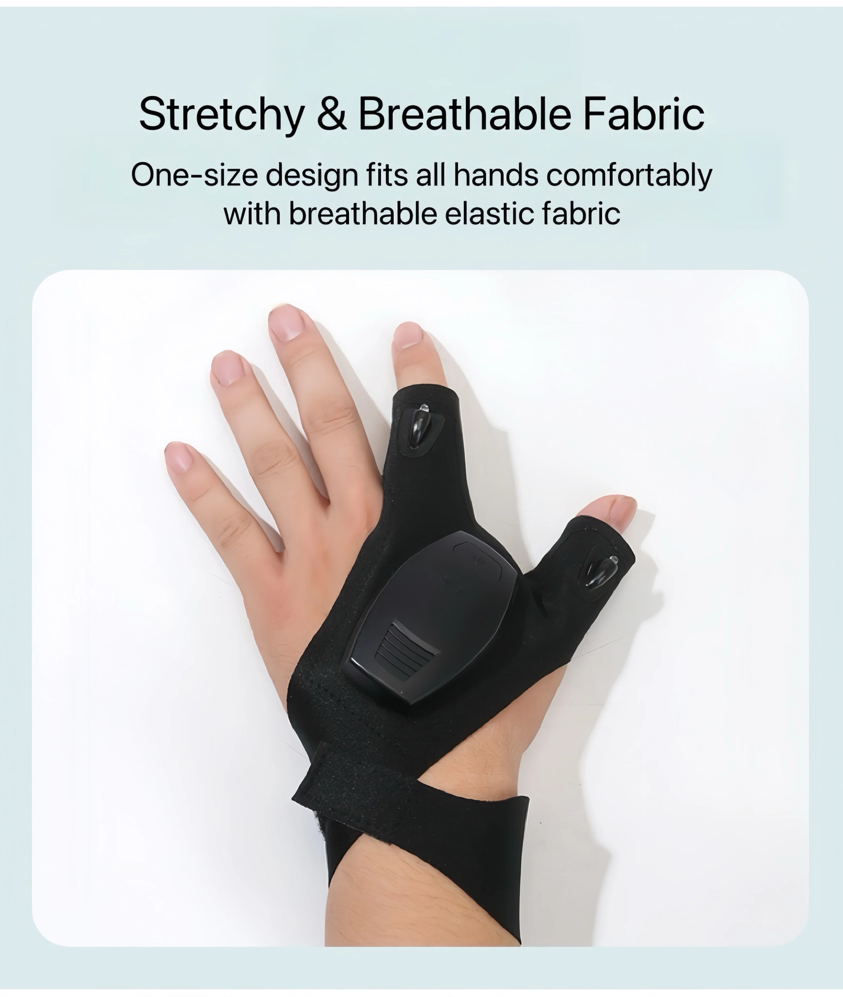[GOLD] GlowGrip Pro – Waterproof Finger Flashlight Gloves - Image 3
