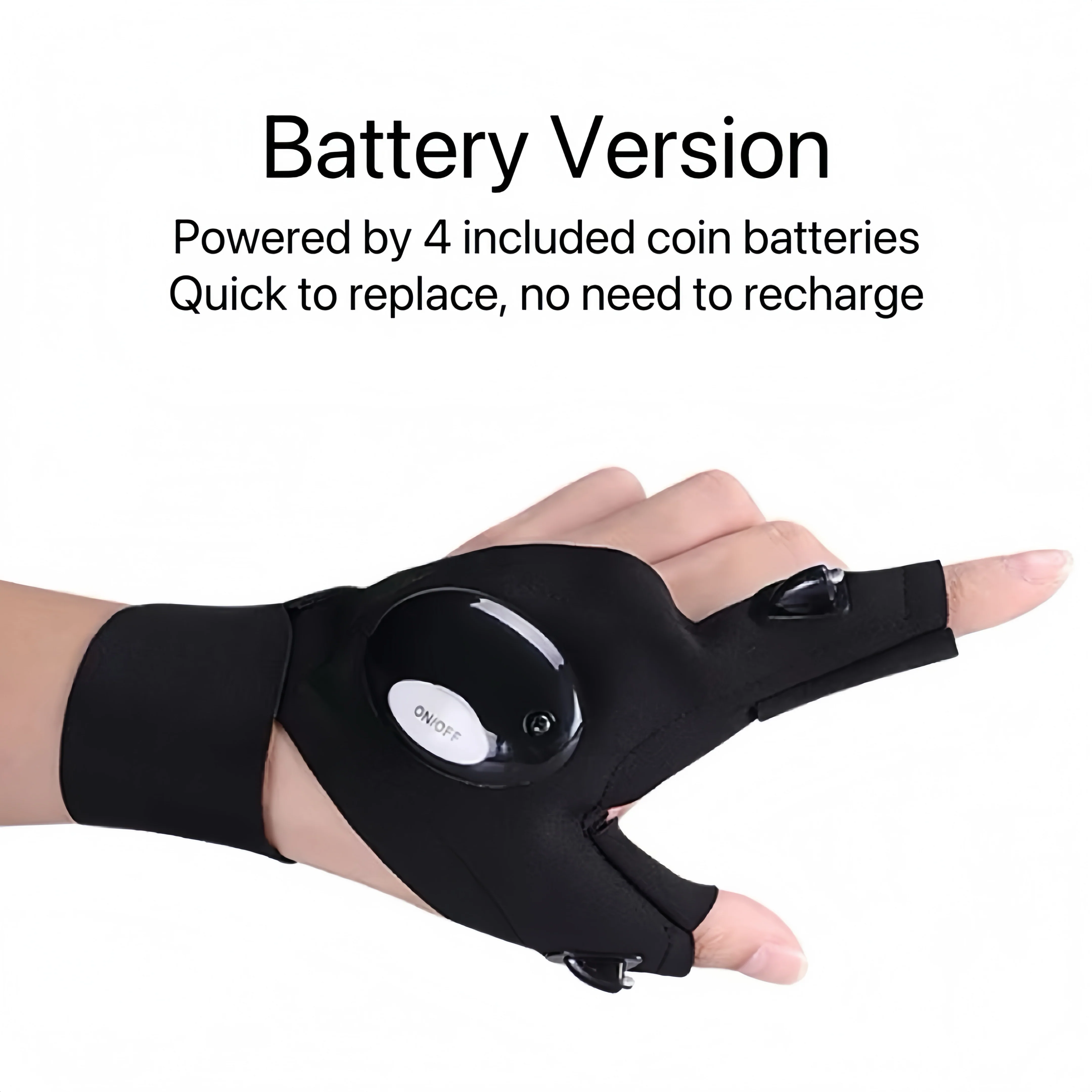 [GOLD] GlowGrip Pro – Waterproof Finger Flashlight Gloves - Image 8